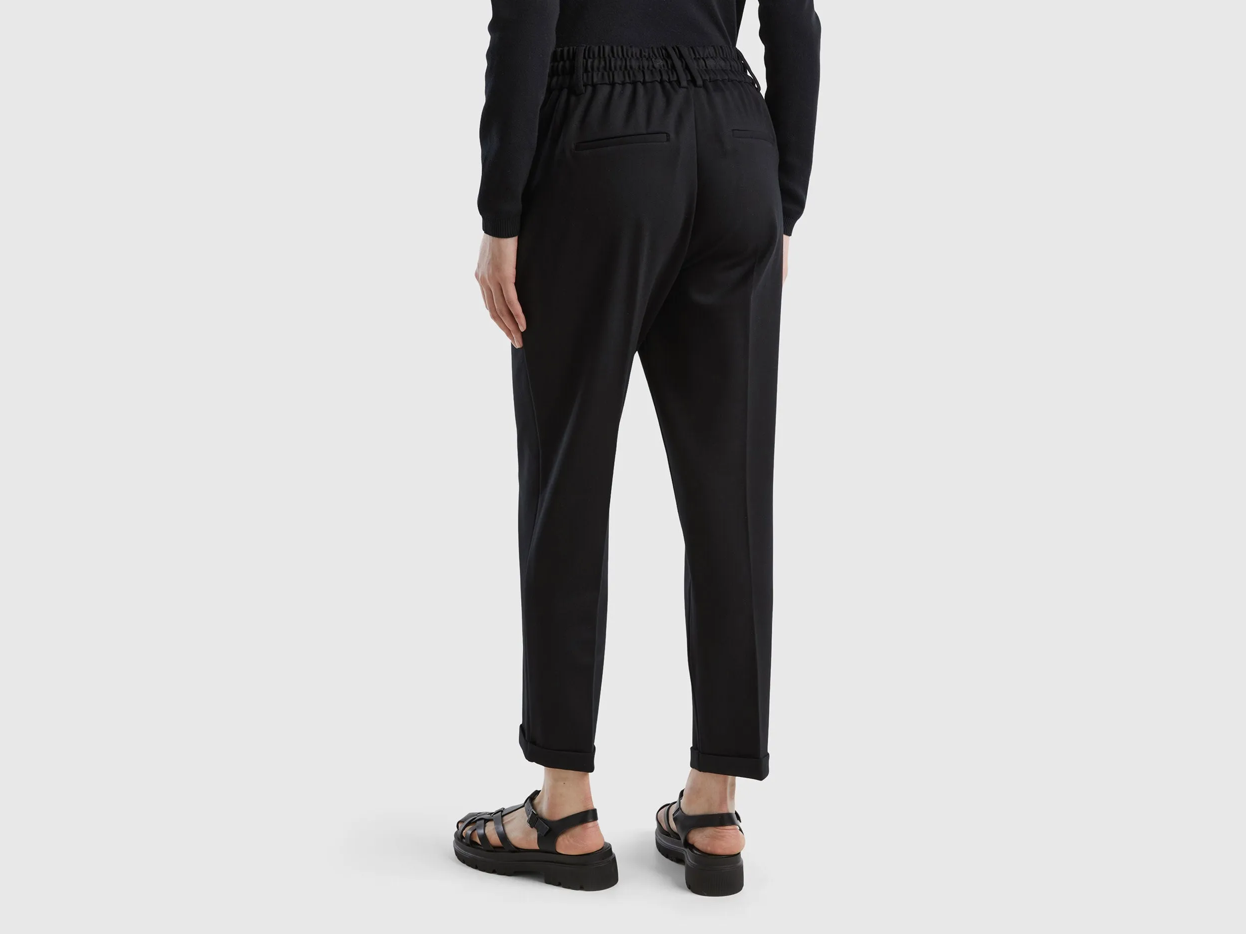 Solid Slim Fit Trousers