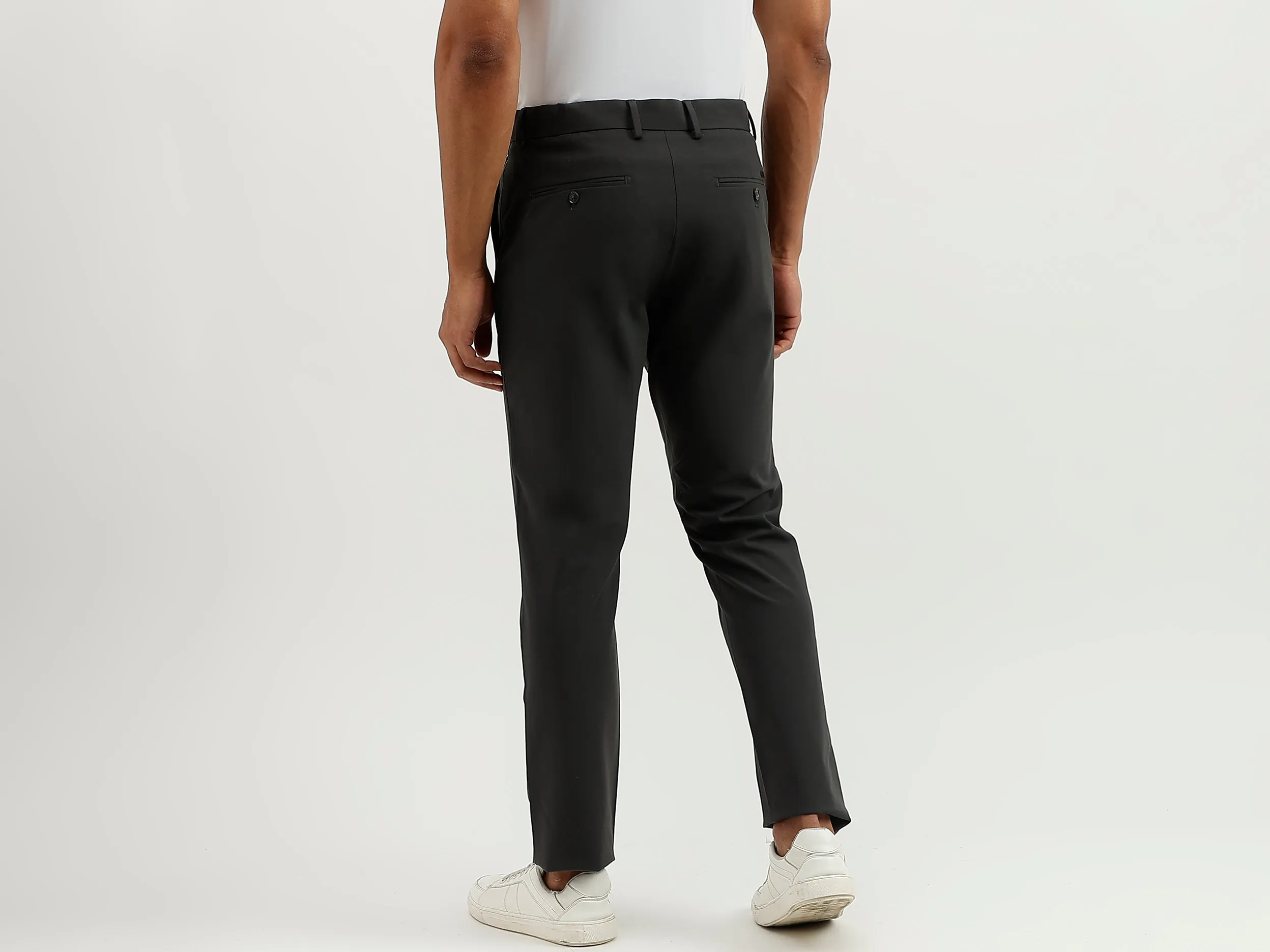 Solid Slim Fit Trousers