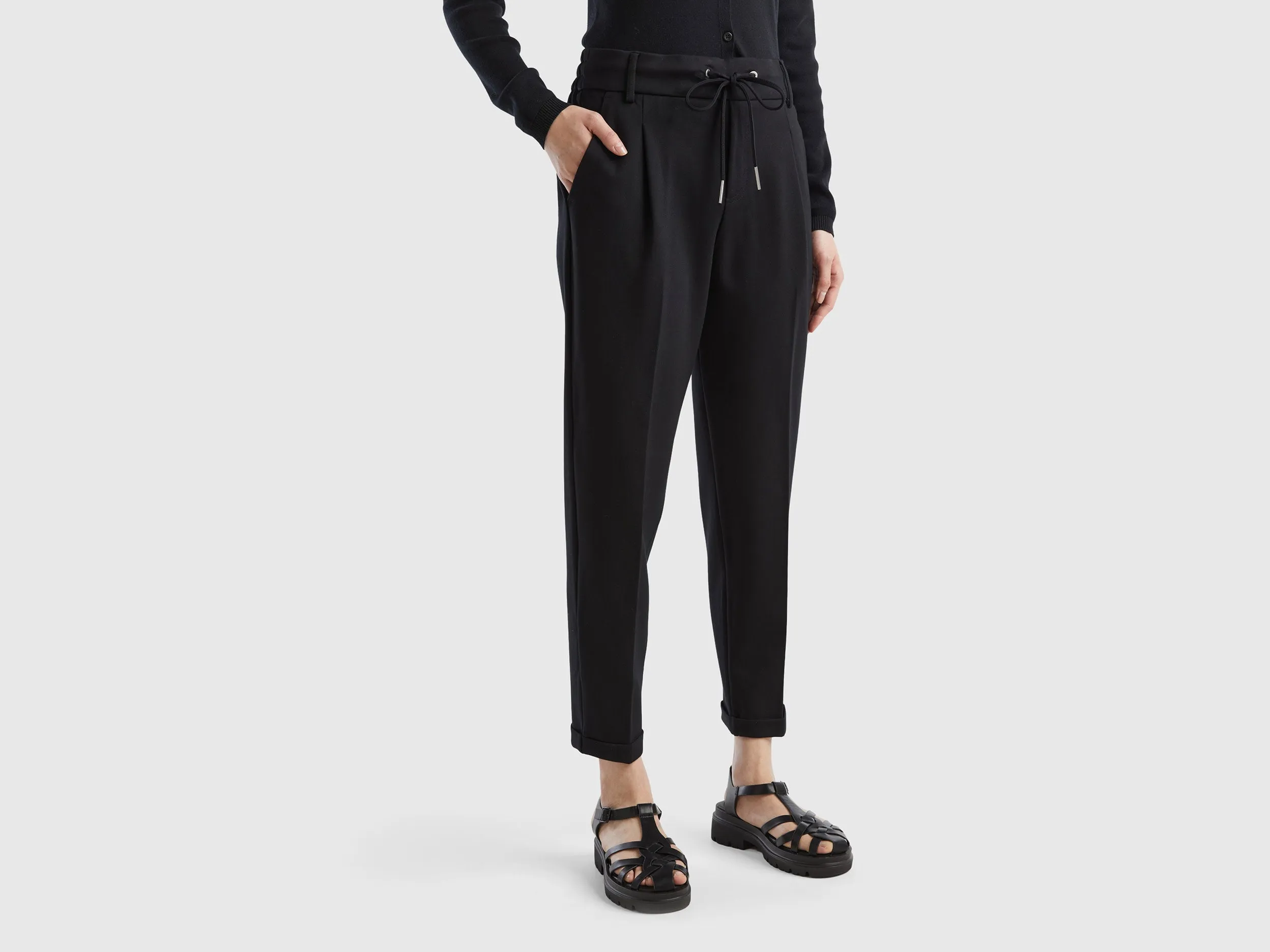 Solid Slim Fit Trousers
