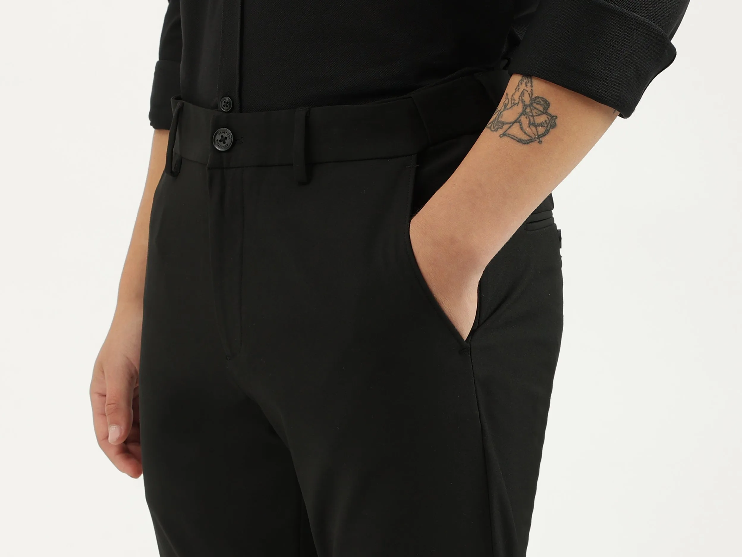 Solid Slim Fit Trousers