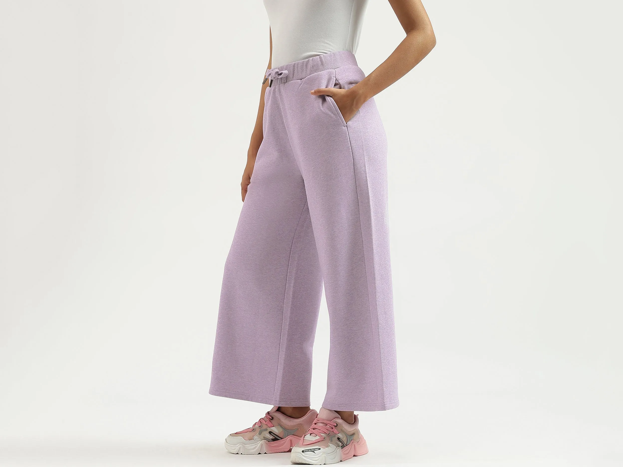 Solid Straight Fit Trouser