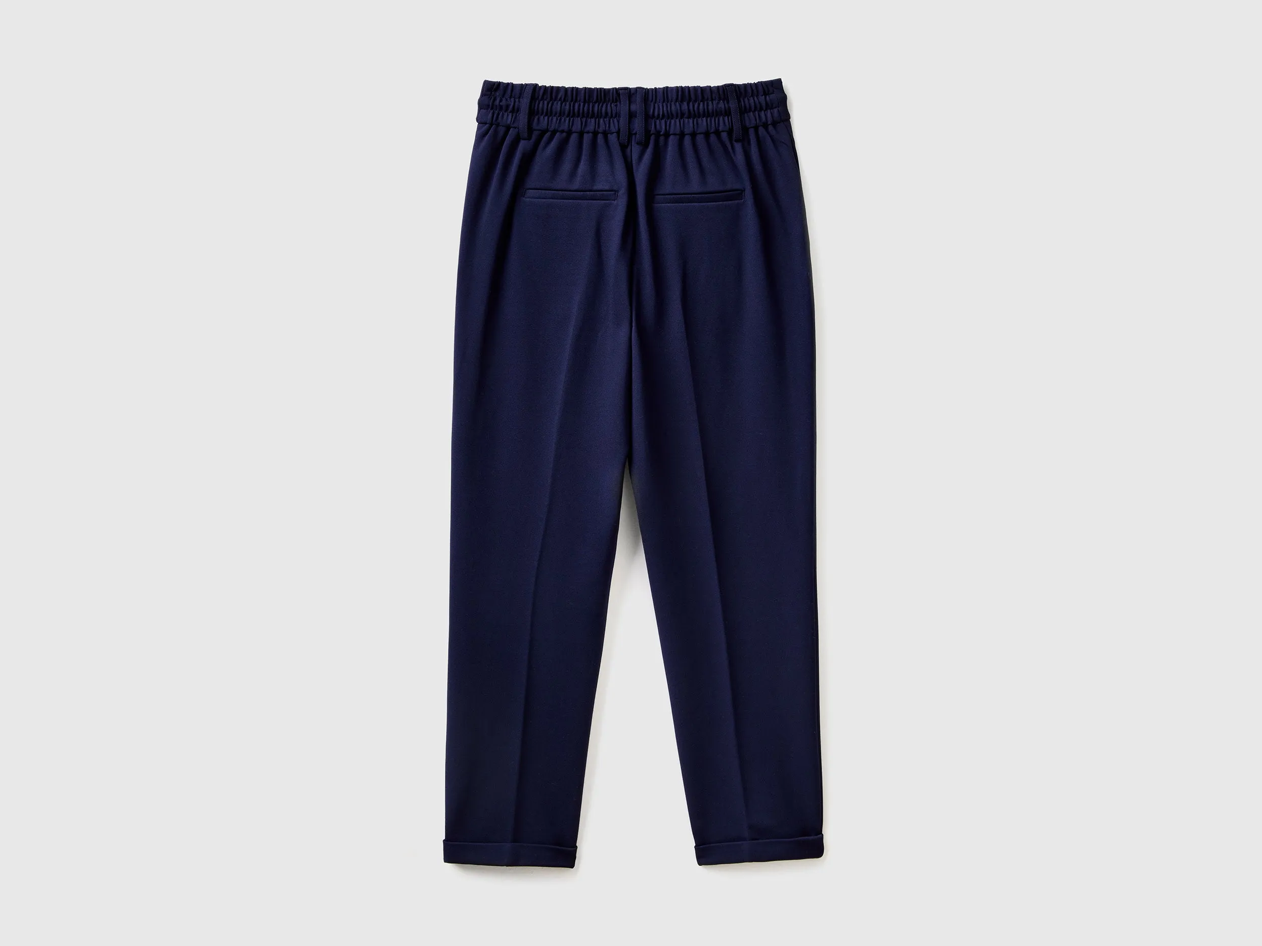 Solid Straight Fit Trousers
