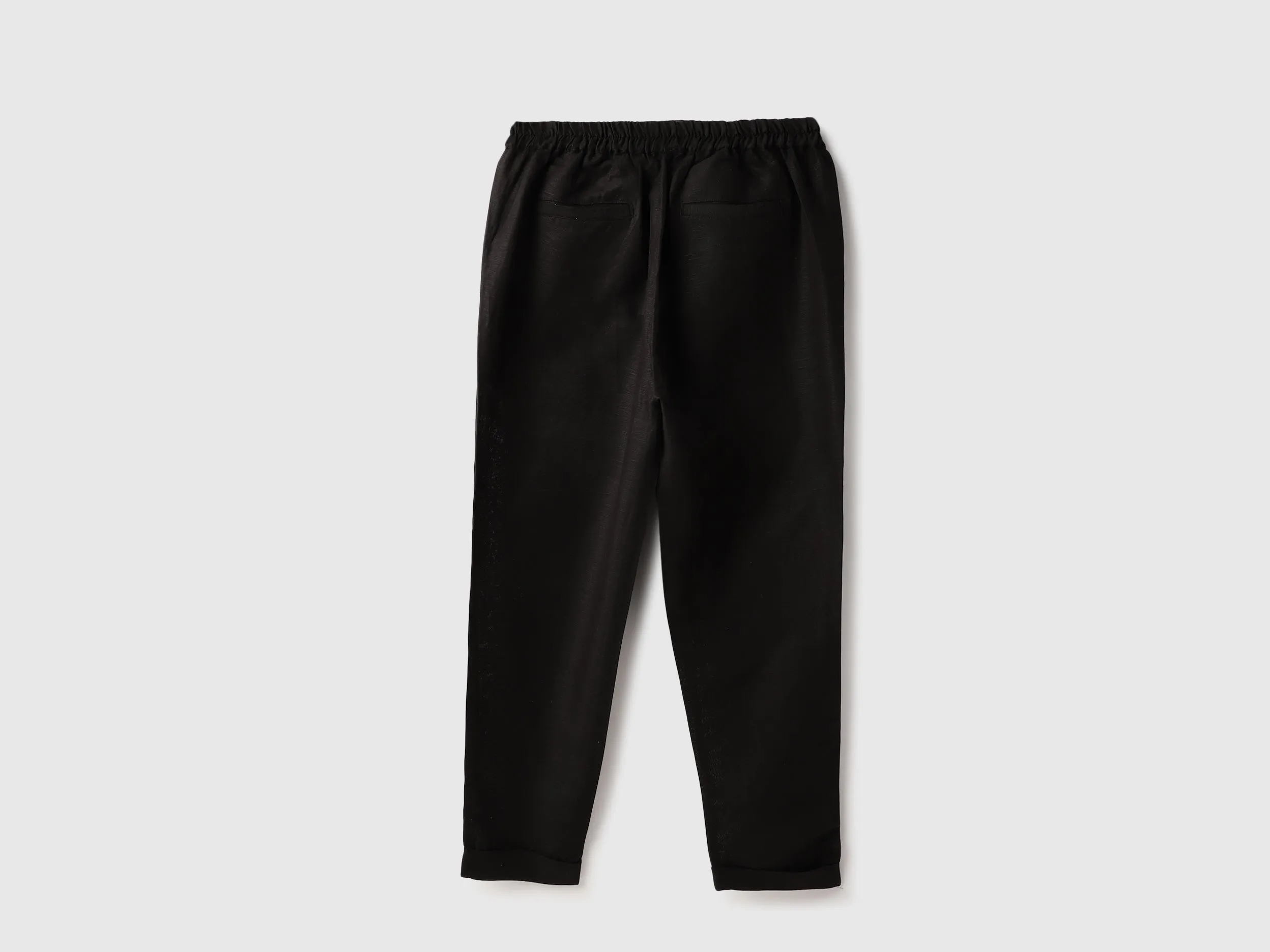 Solid Straight Fit Trousers