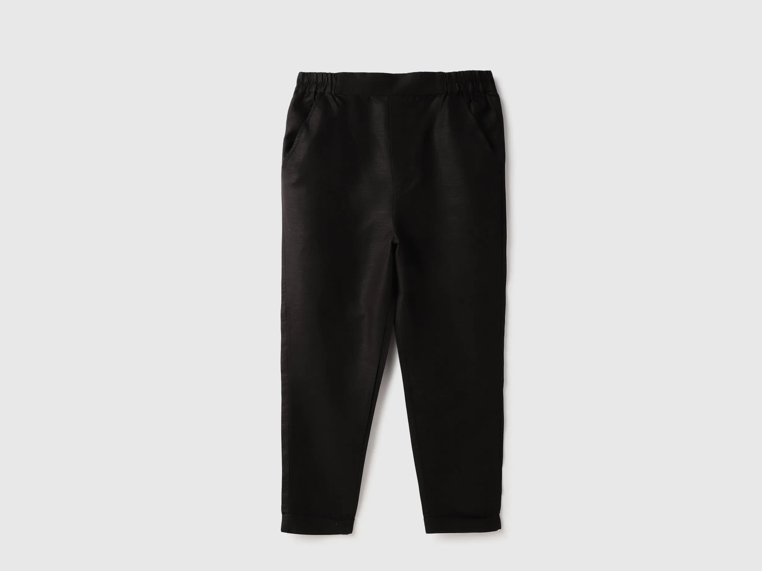 Solid Straight Fit Trousers
