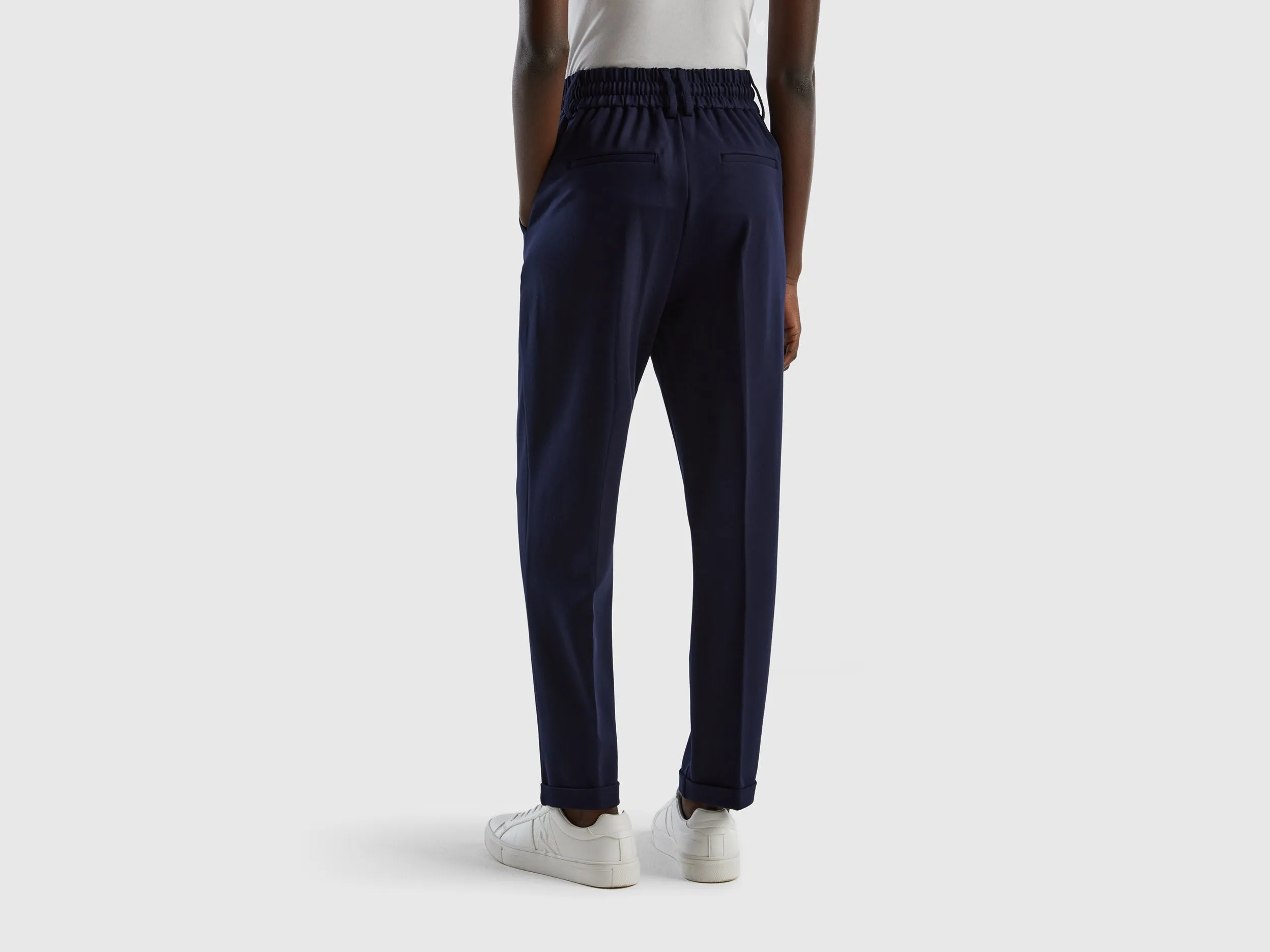 Solid Straight Fit Trousers
