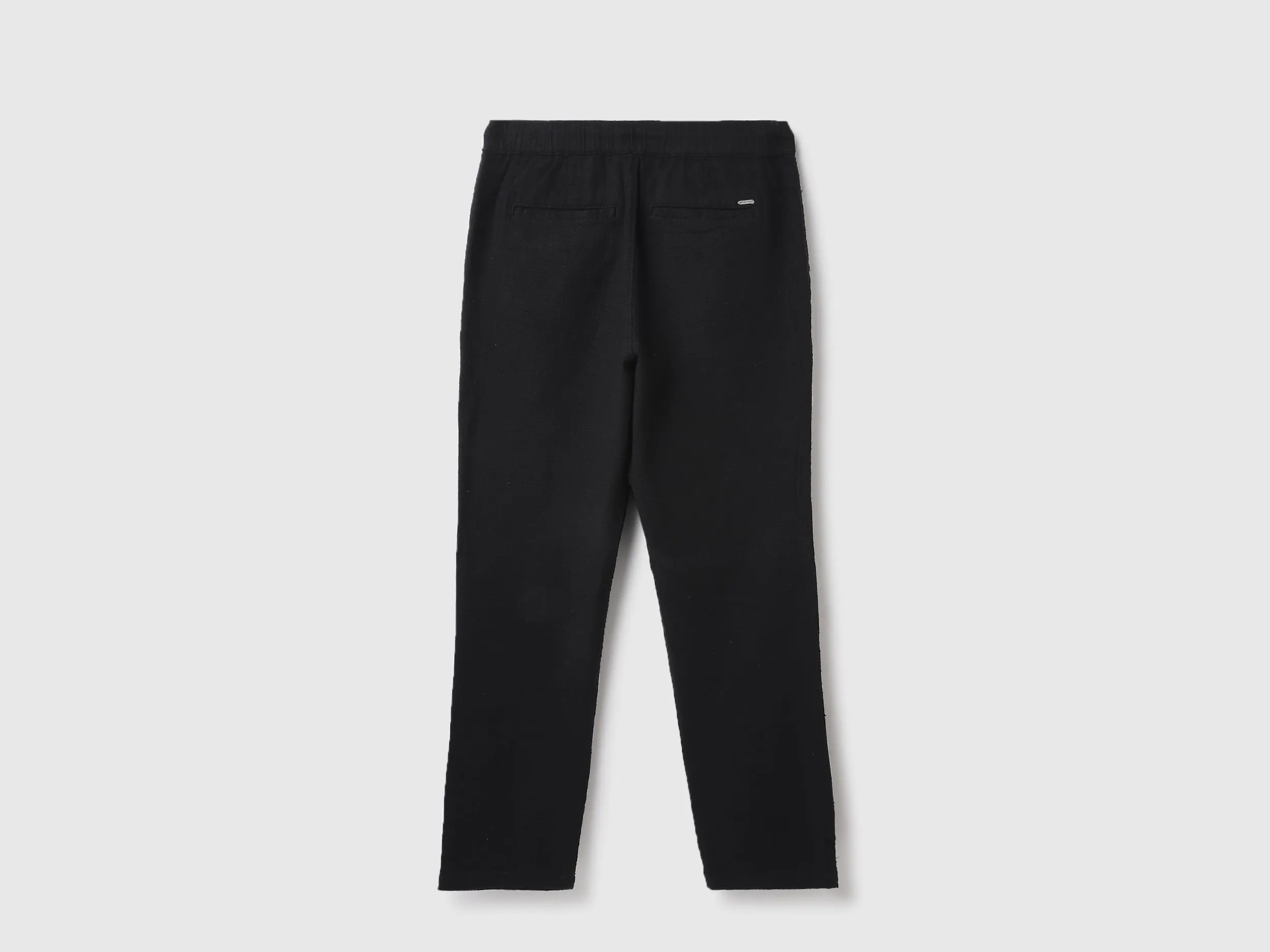 Solid Straight Fit Trousers