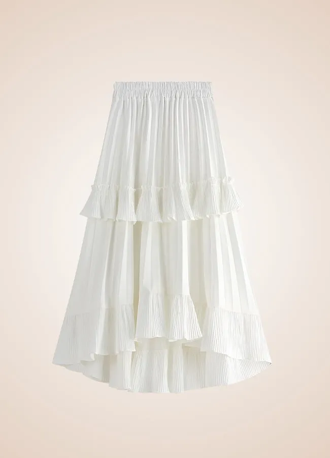 Steampunk High Waist Layered Skirt
