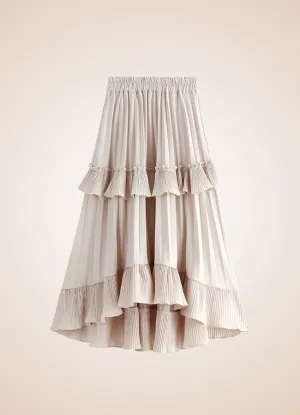Steampunk High Waist Layered Skirt