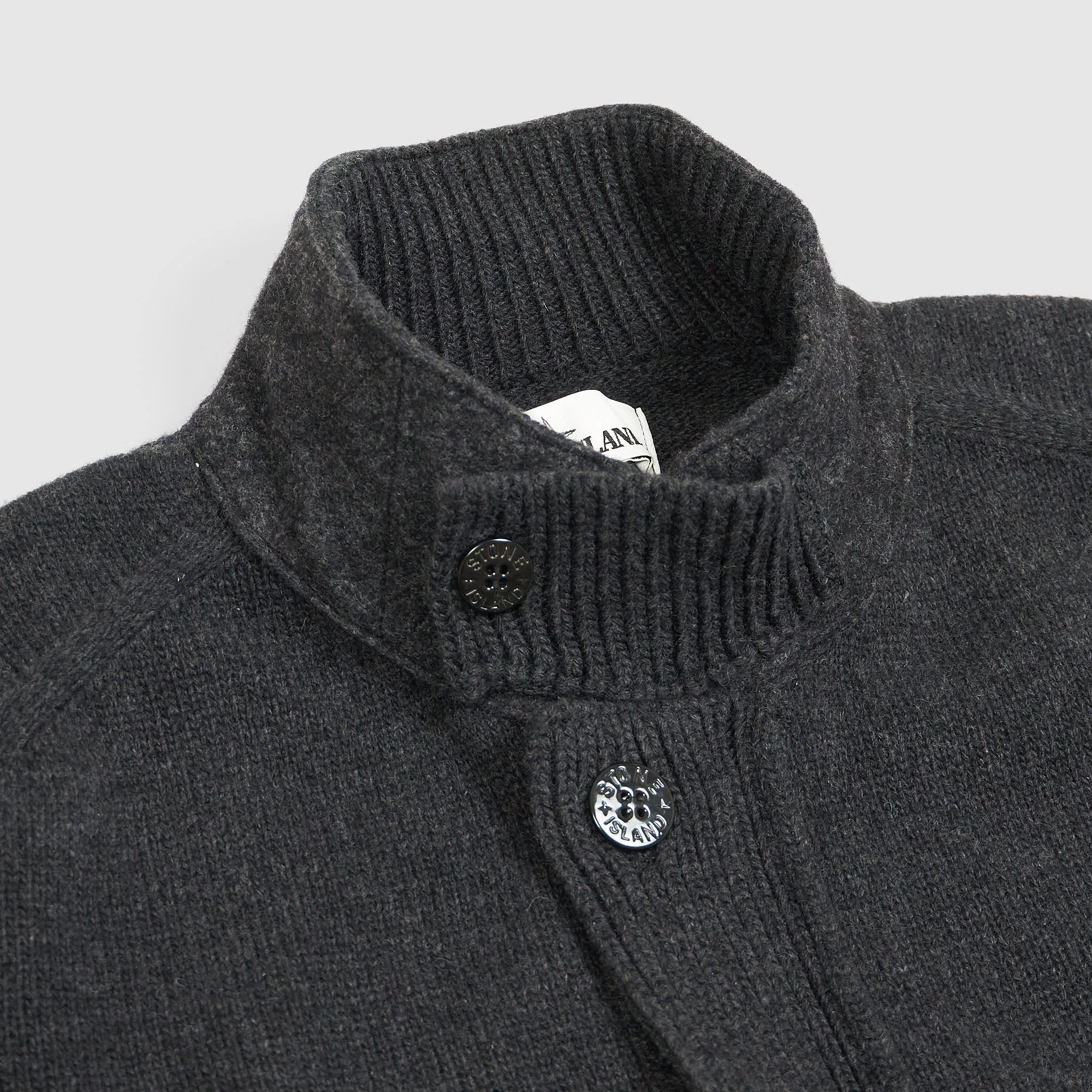 Stone Island Full-Zip Lambswool Cardigan