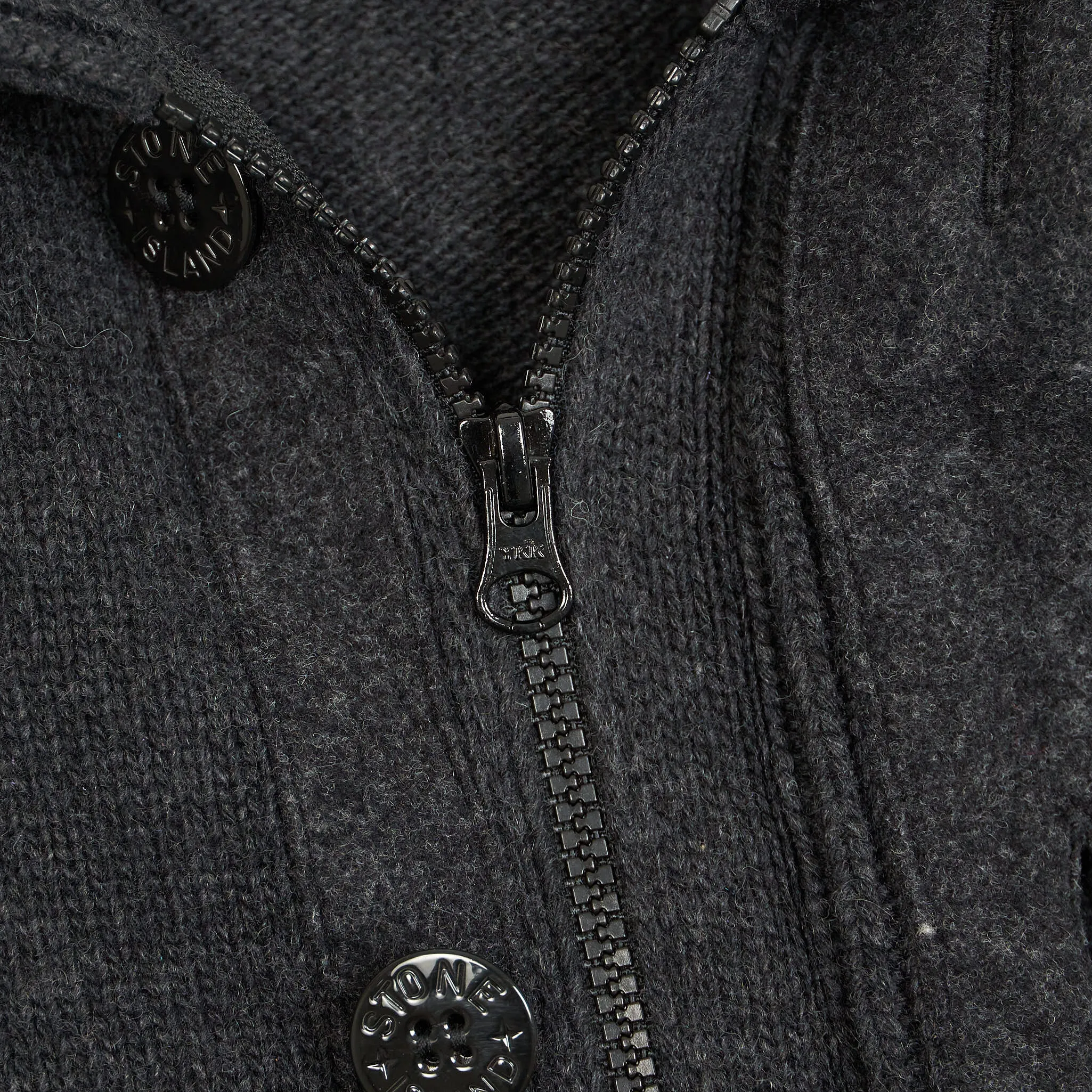 Stone Island Full-Zip Lambswool Cardigan