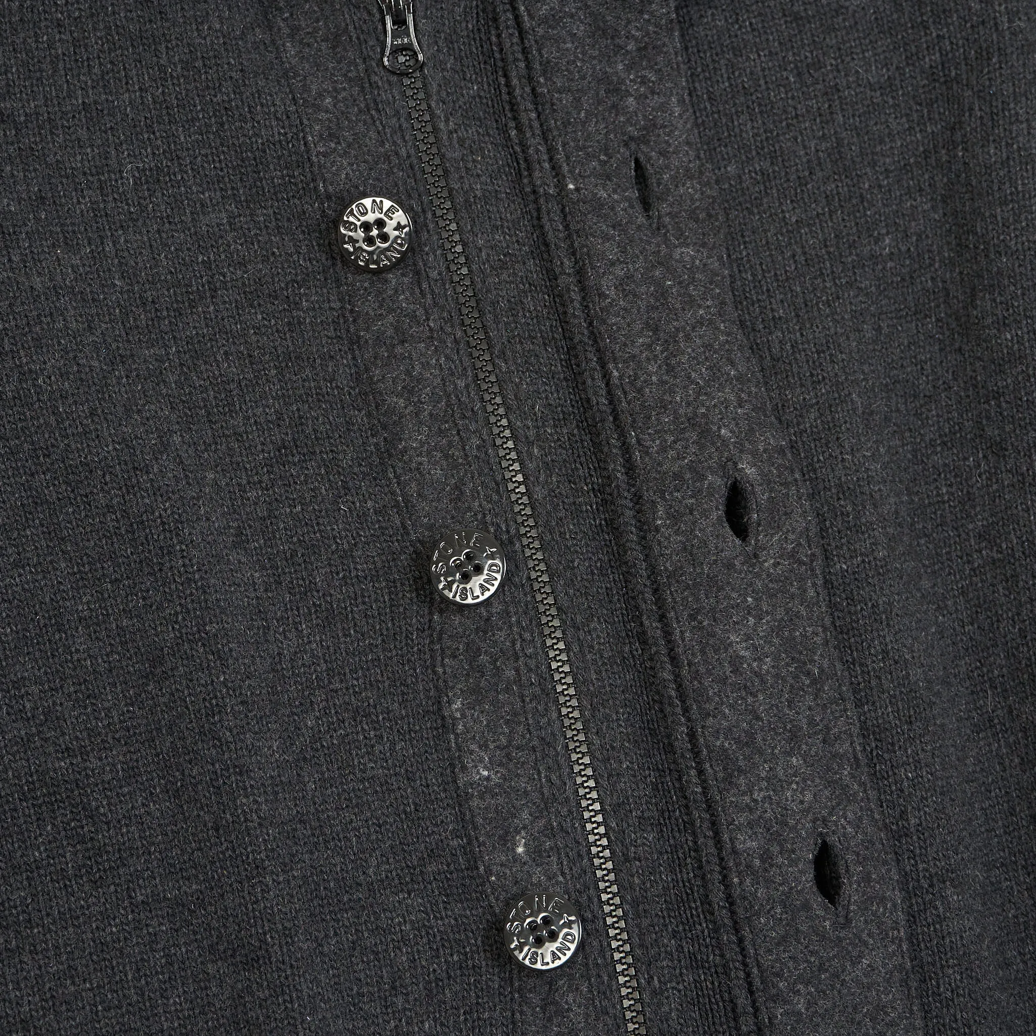Stone Island Full-Zip Lambswool Cardigan