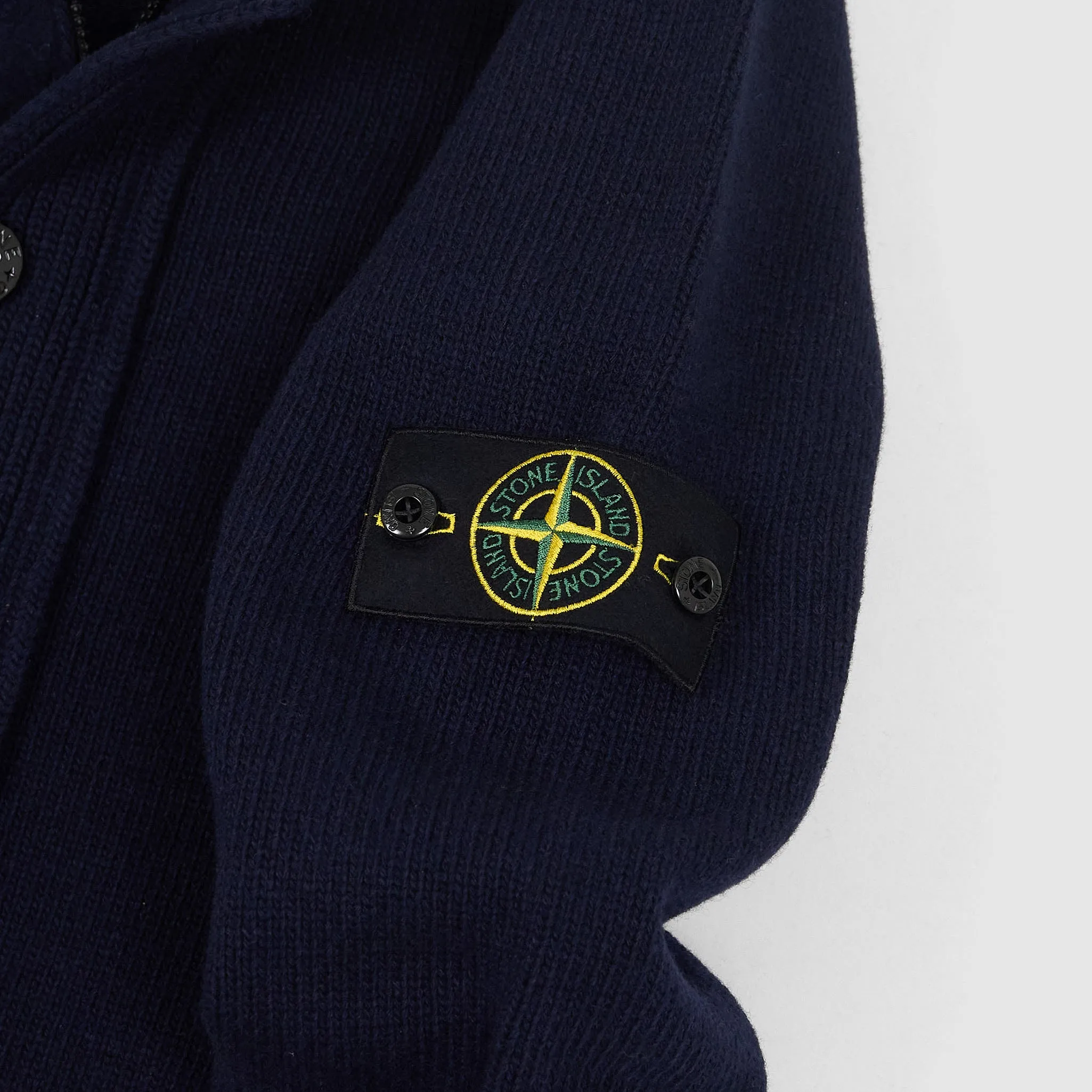 Stone Island Full-Zip Lambswool Cardigan