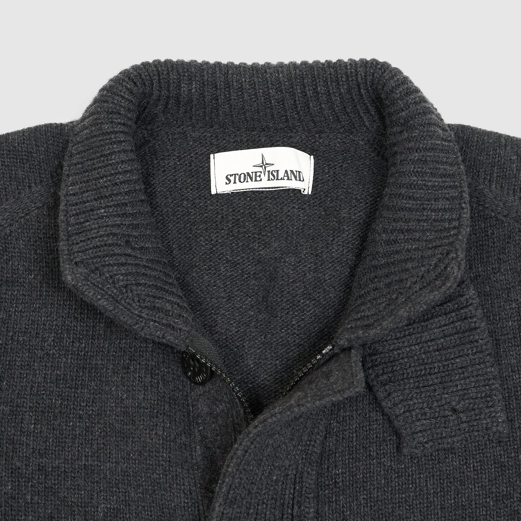 Stone Island Full-Zip Lambswool Cardigan