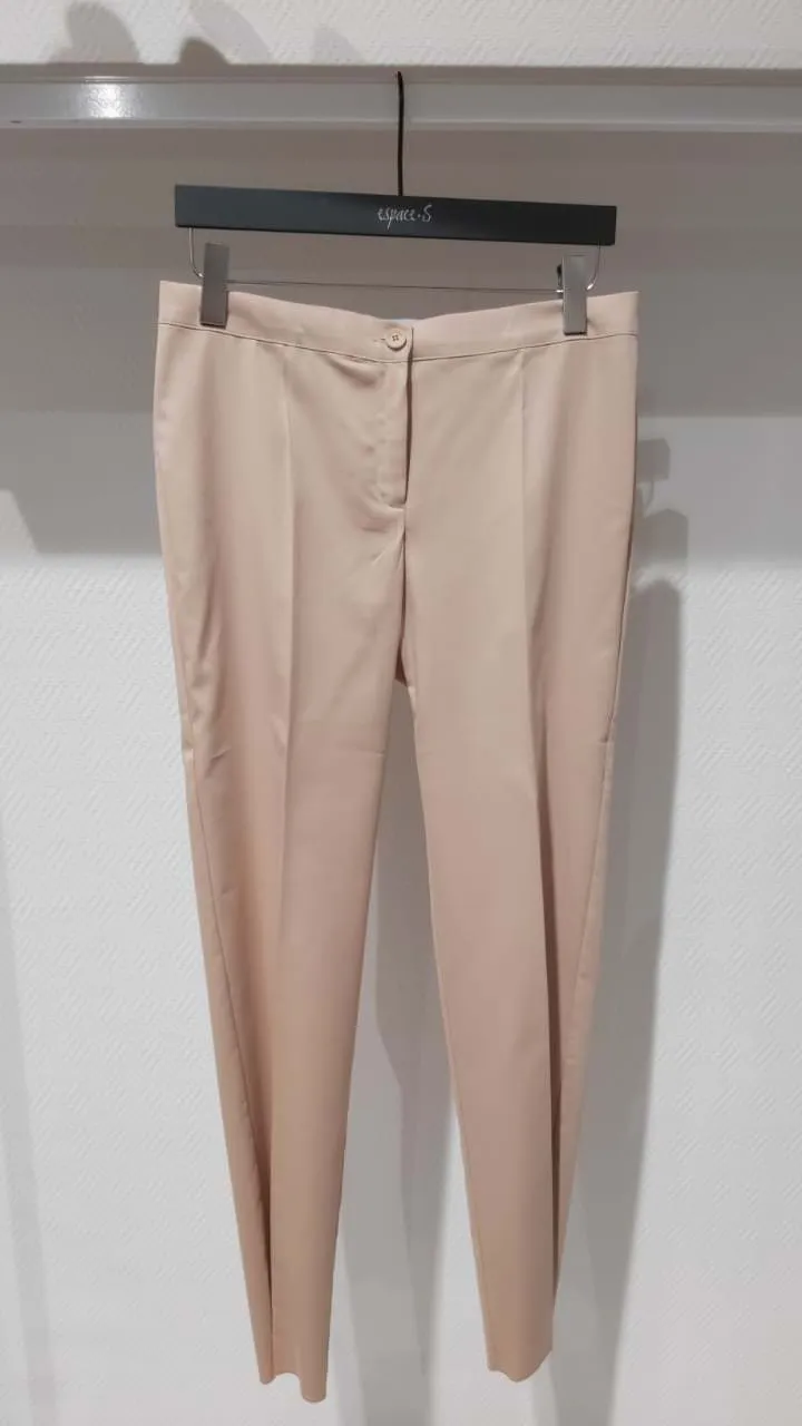 STRAIGHT CUT COTON TROUSERS