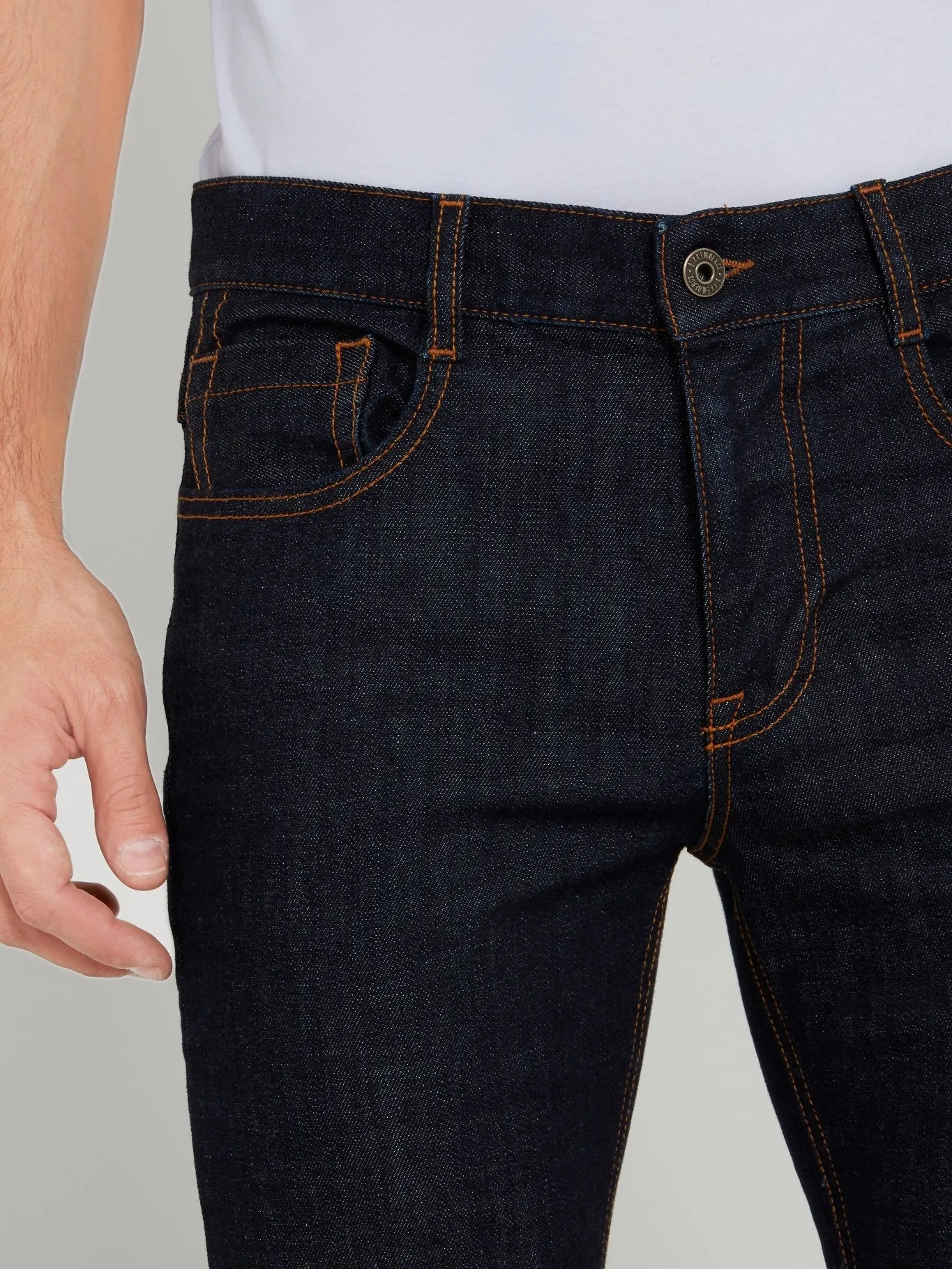 Straight Fit Denim Trousers