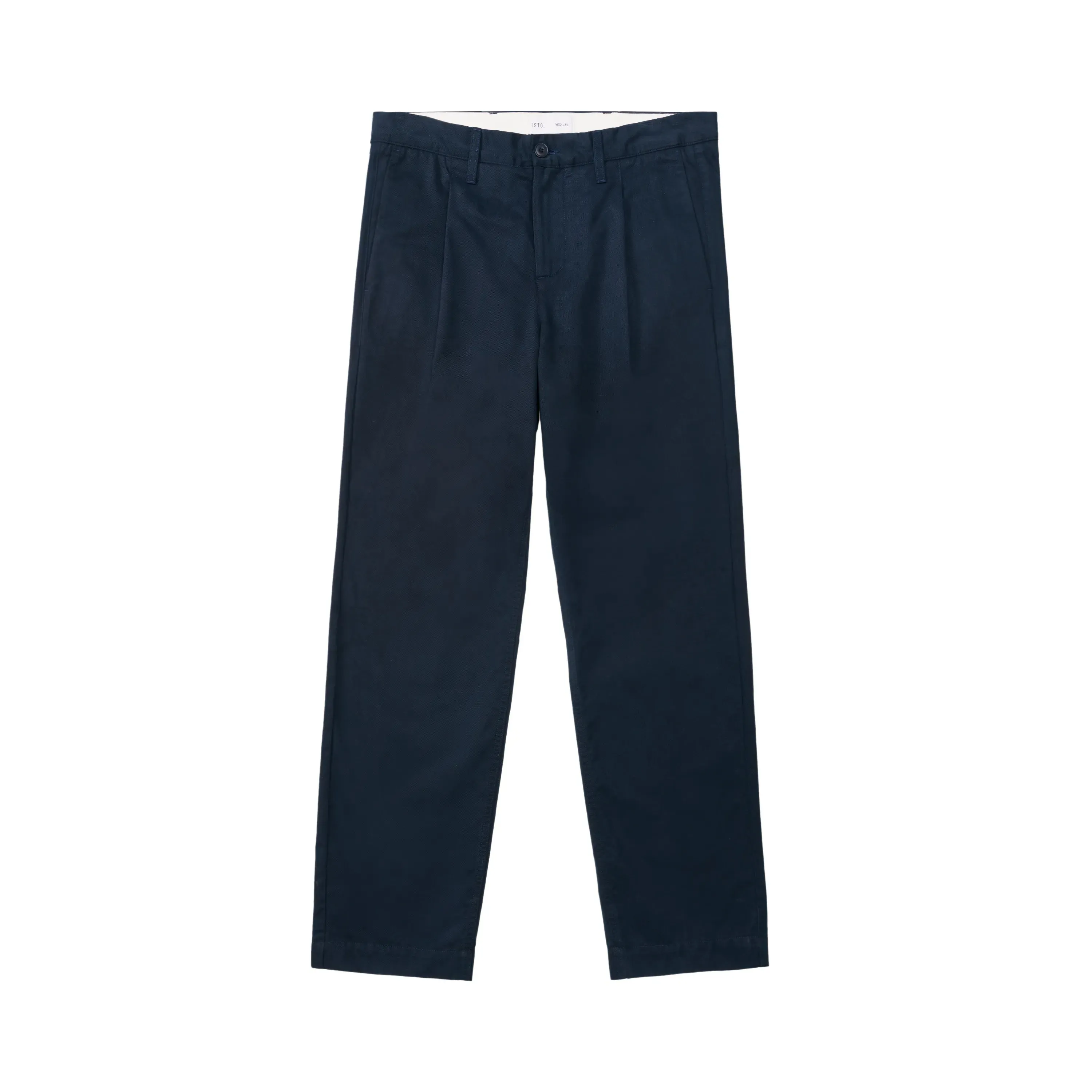 STRAIGHT PLEATED CHINOS