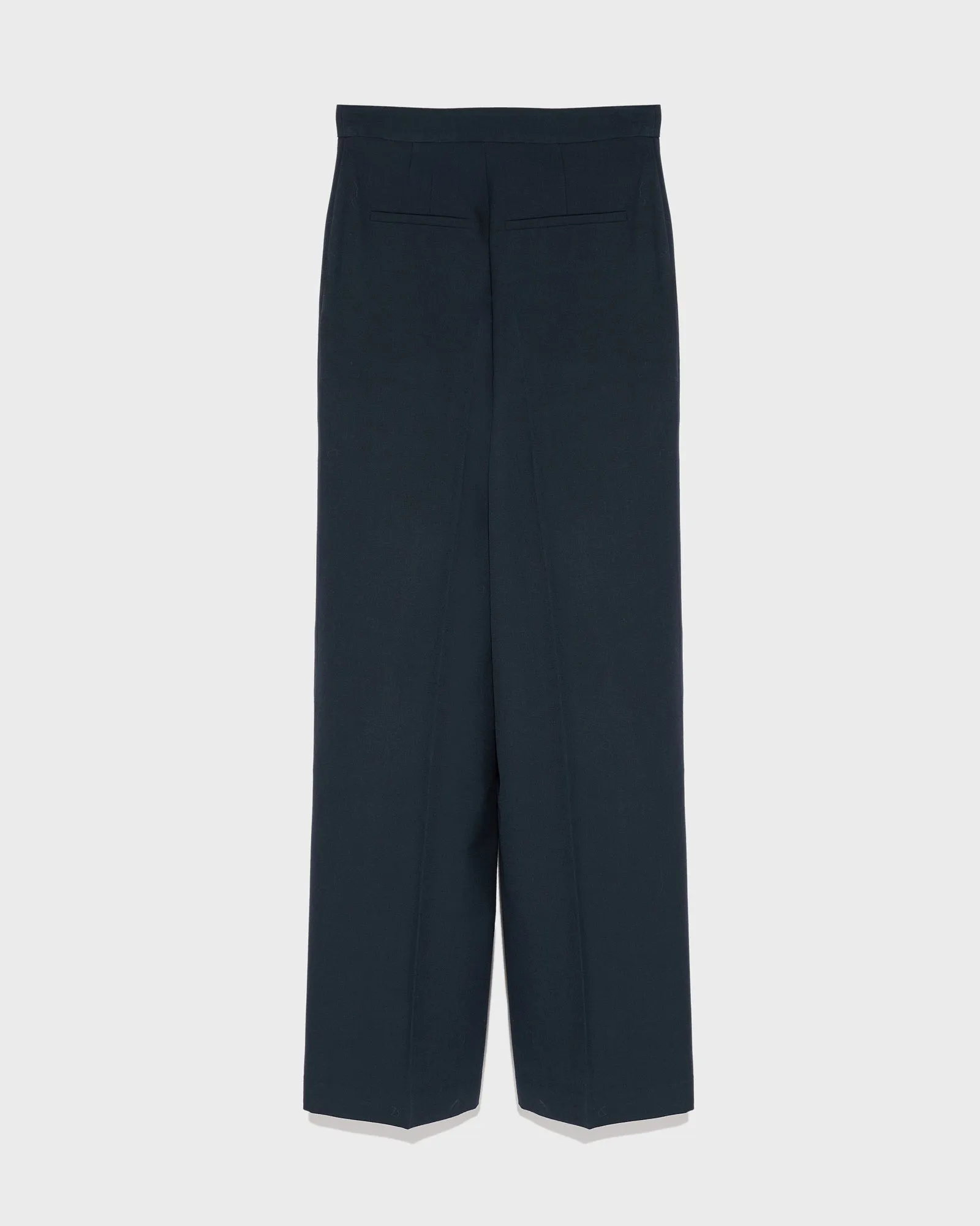 Straight trousers in wool gabardine fabric