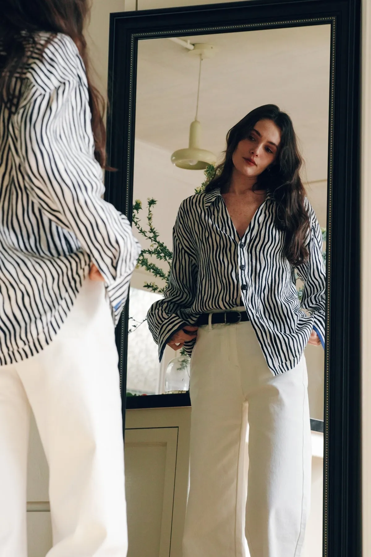 Stripe Tencel-Cotton Blend Shirt