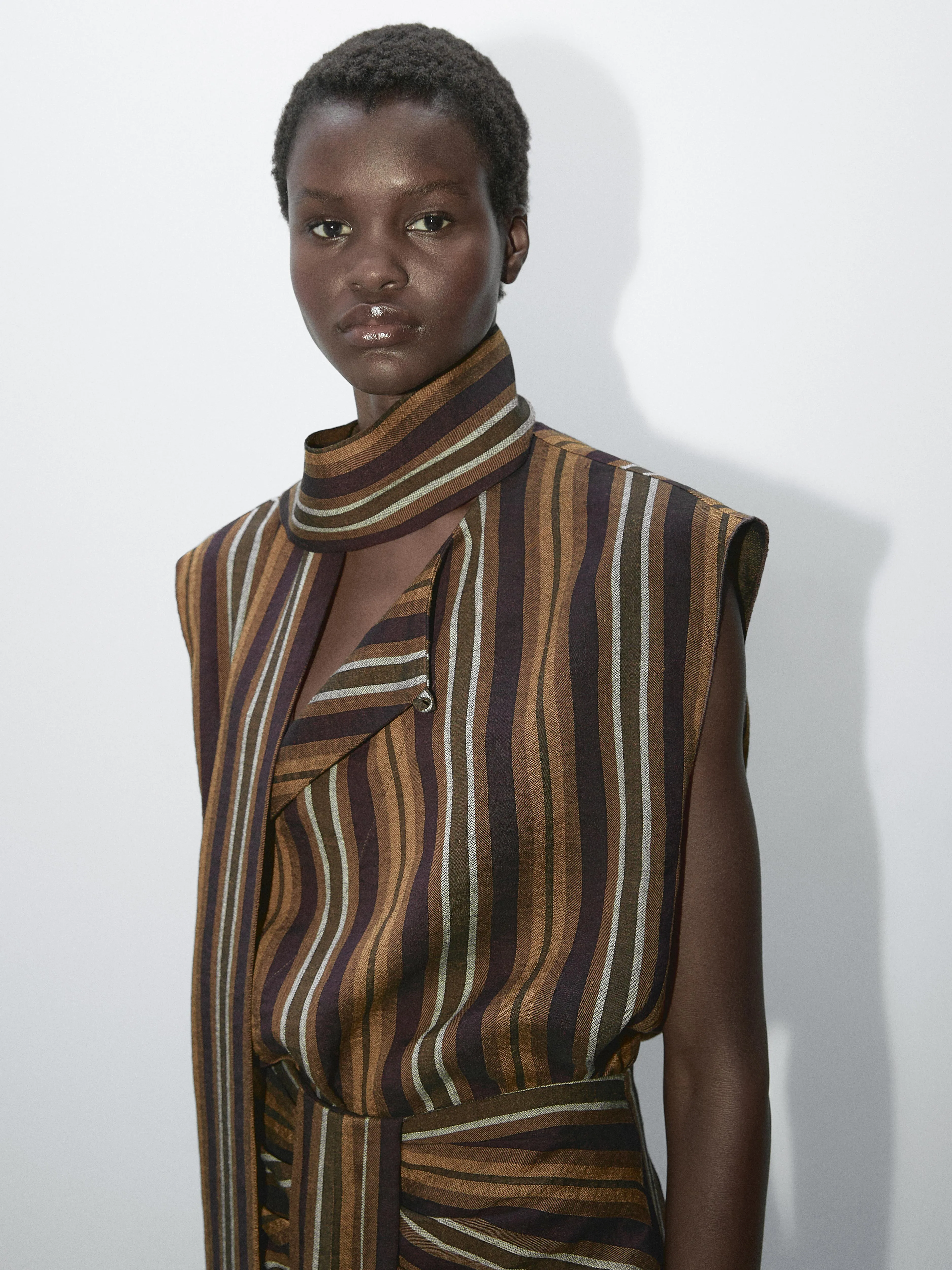 Striped flowing blouse