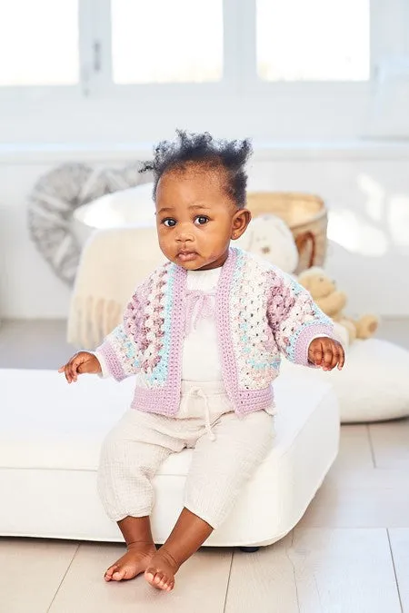 Stylecraft Crochet Pattern Baby Hexagon Cardigans DK 10067