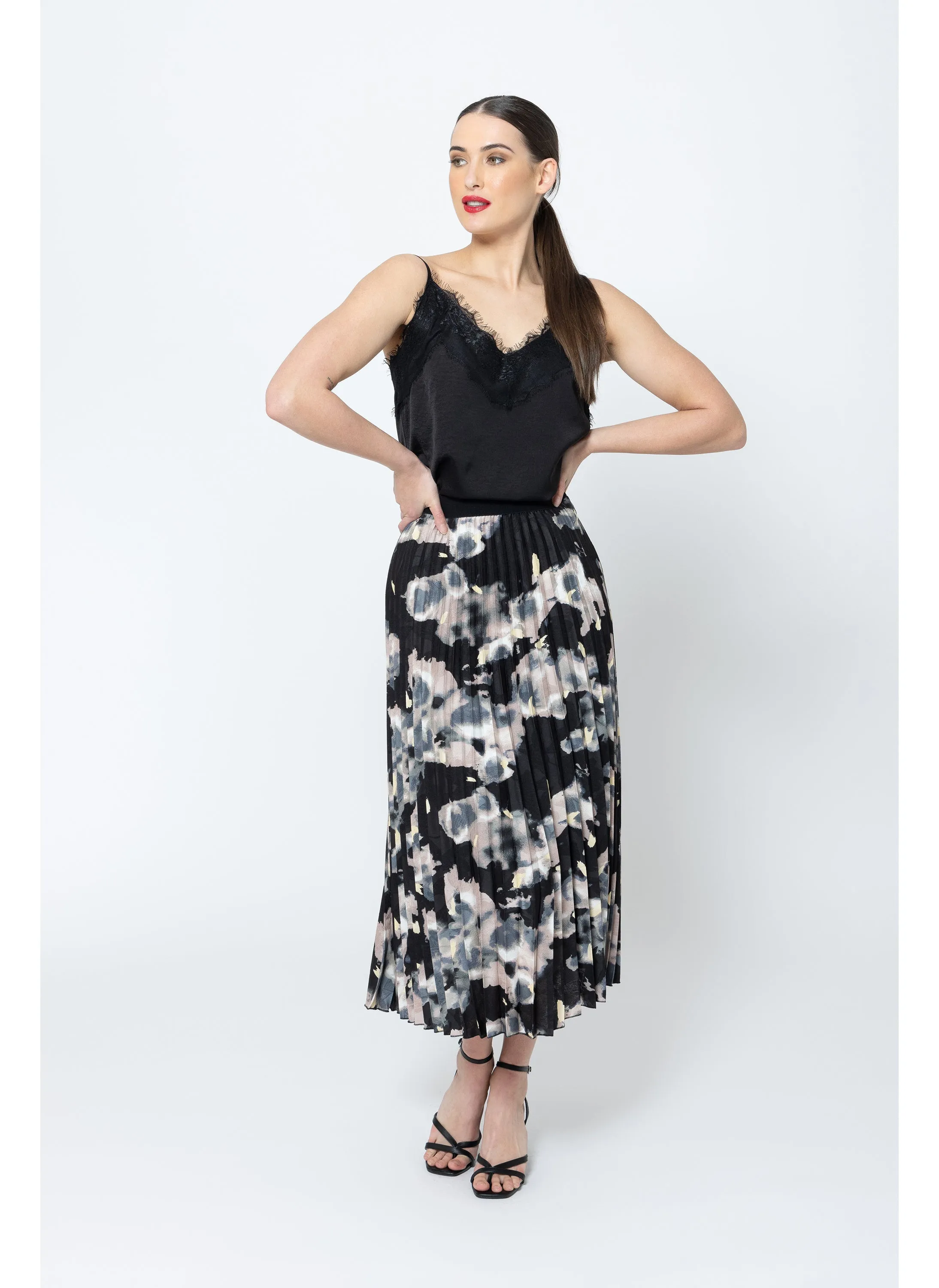 Sunray Pleated Skirt - Dusk Smudge
