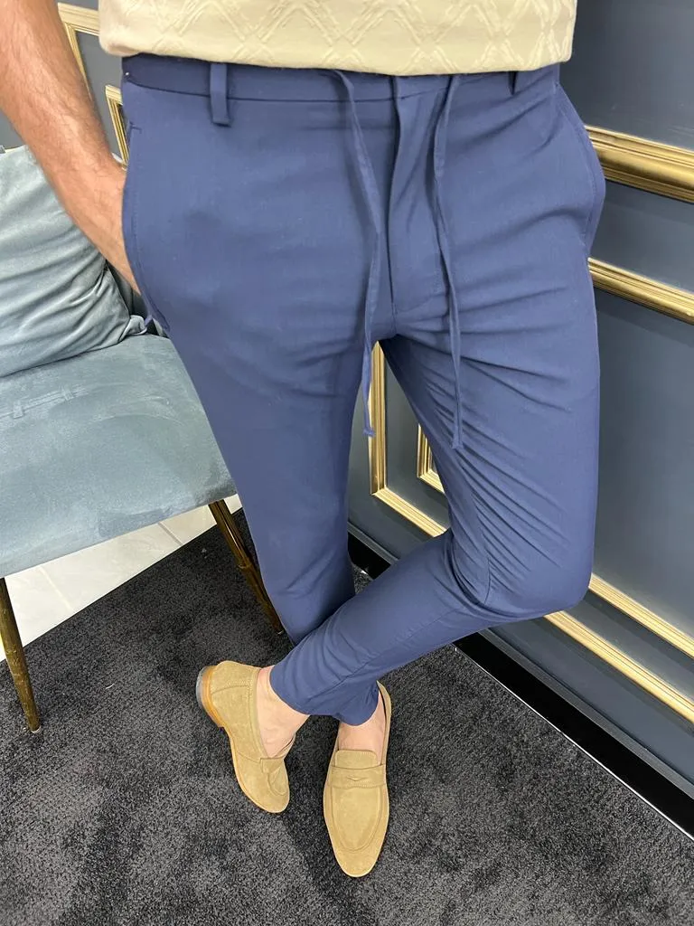 Tampa Blue Slim Fit Laced Pants