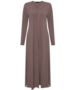Taupe A-Line Long Sleeve Jersey Cardigan