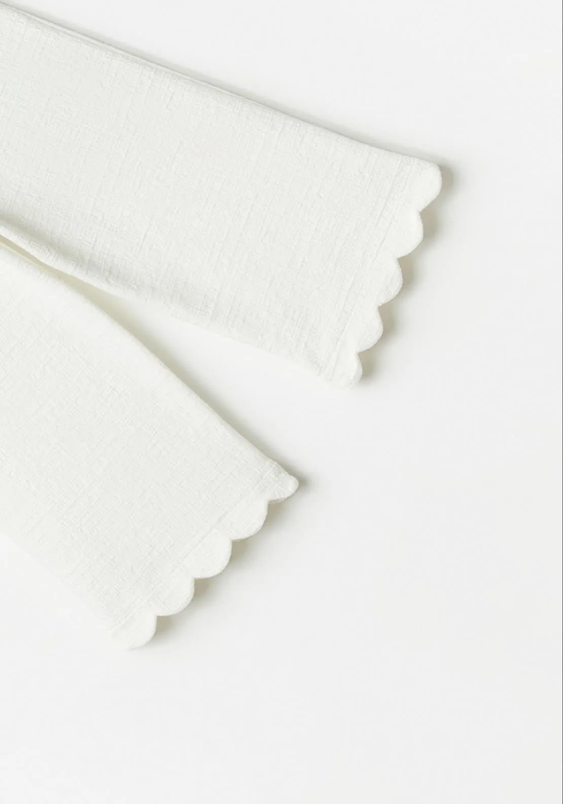 Textured pants - White