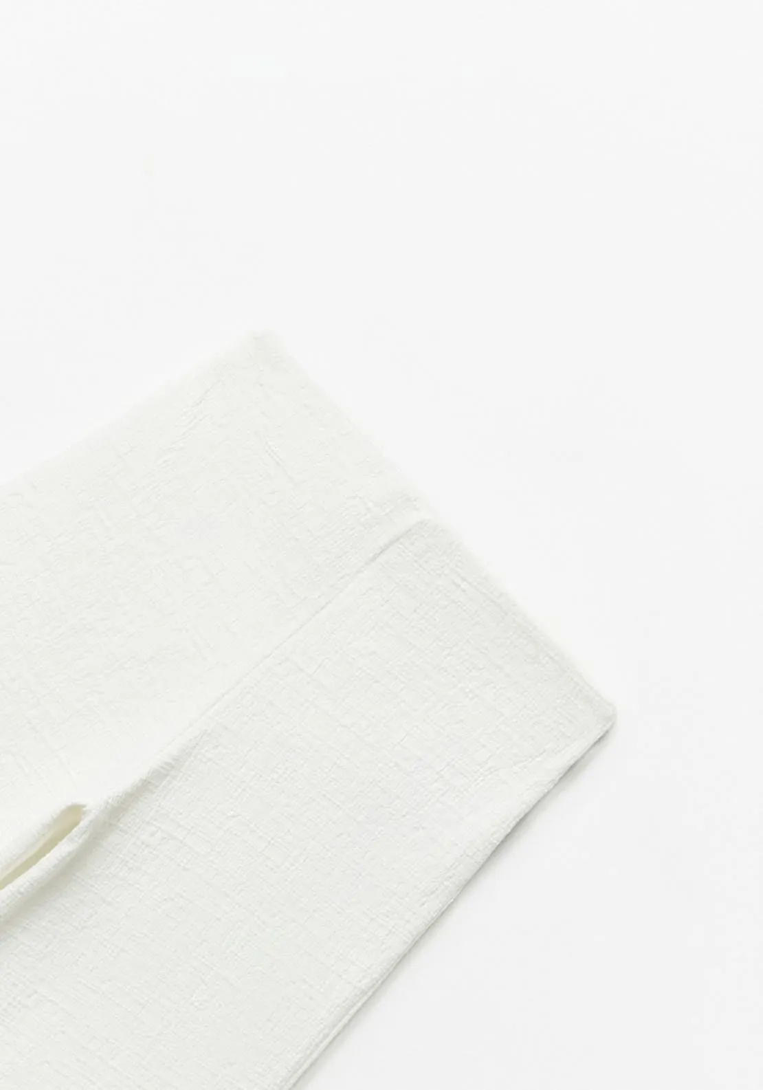 Textured pants - White