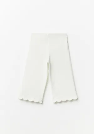 Textured pants - White