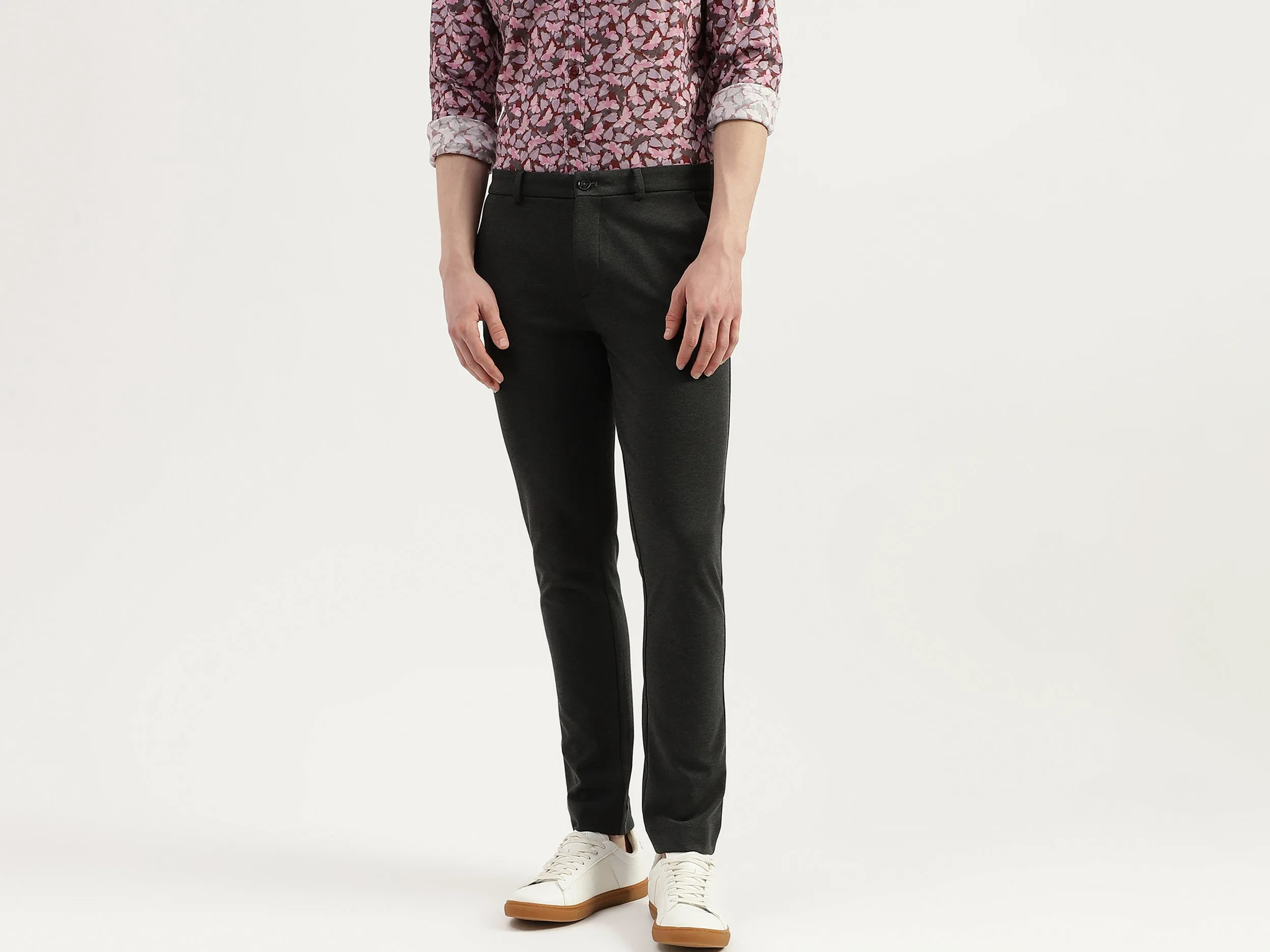 Textured Slim Fit Trouser
