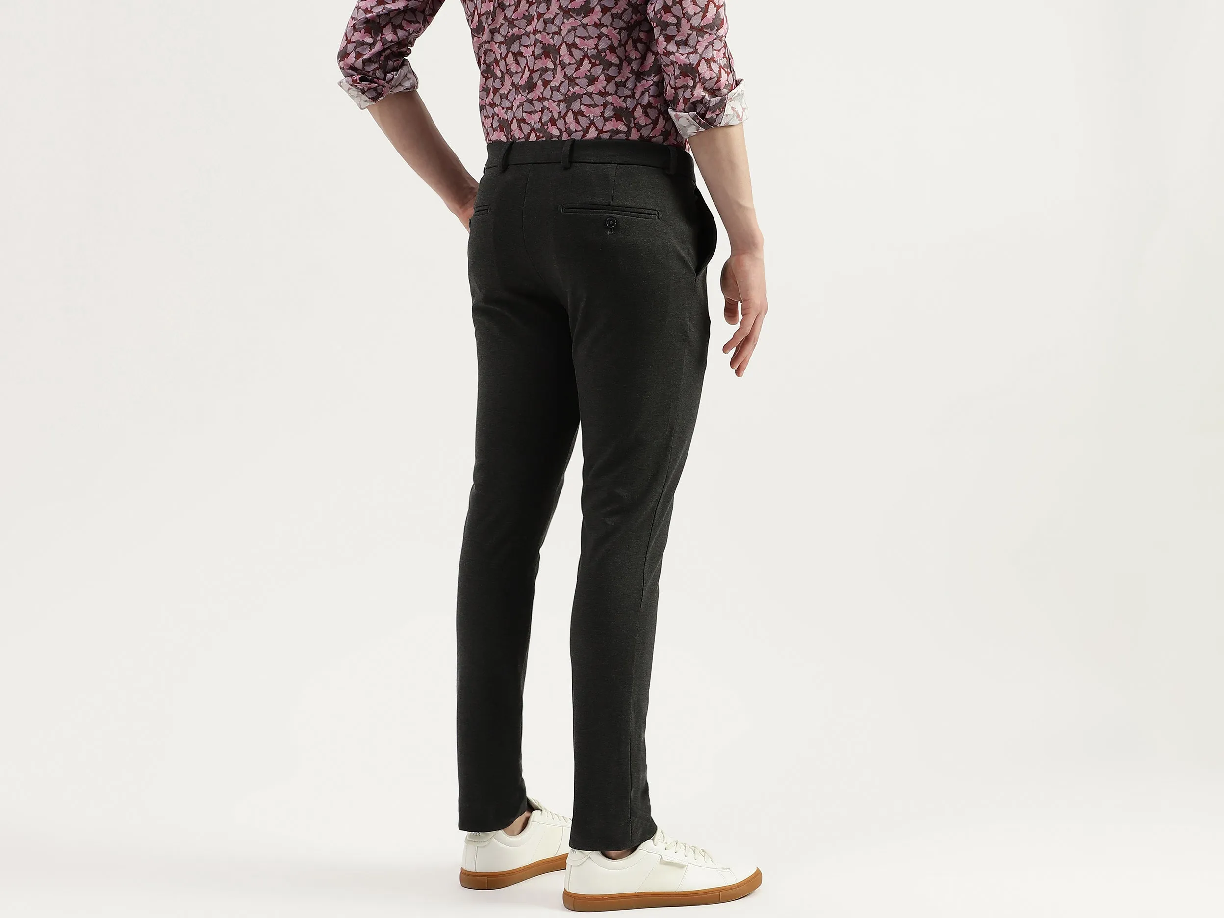 Textured Slim Fit Trouser