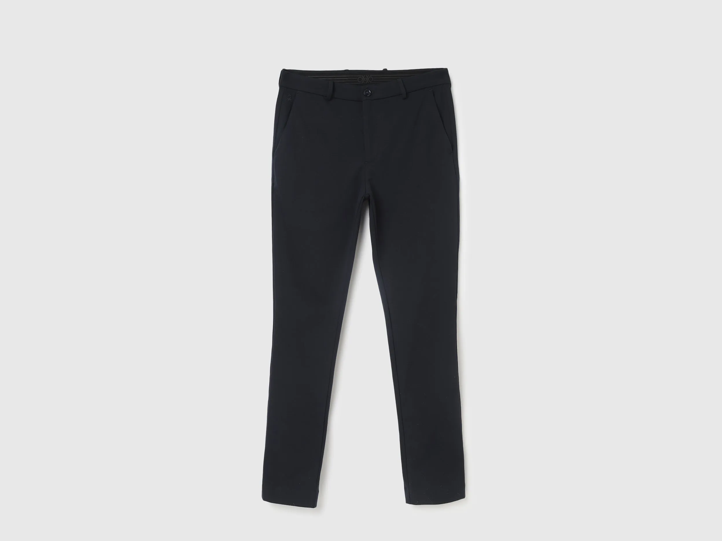 Textured Slim Fit Trousers