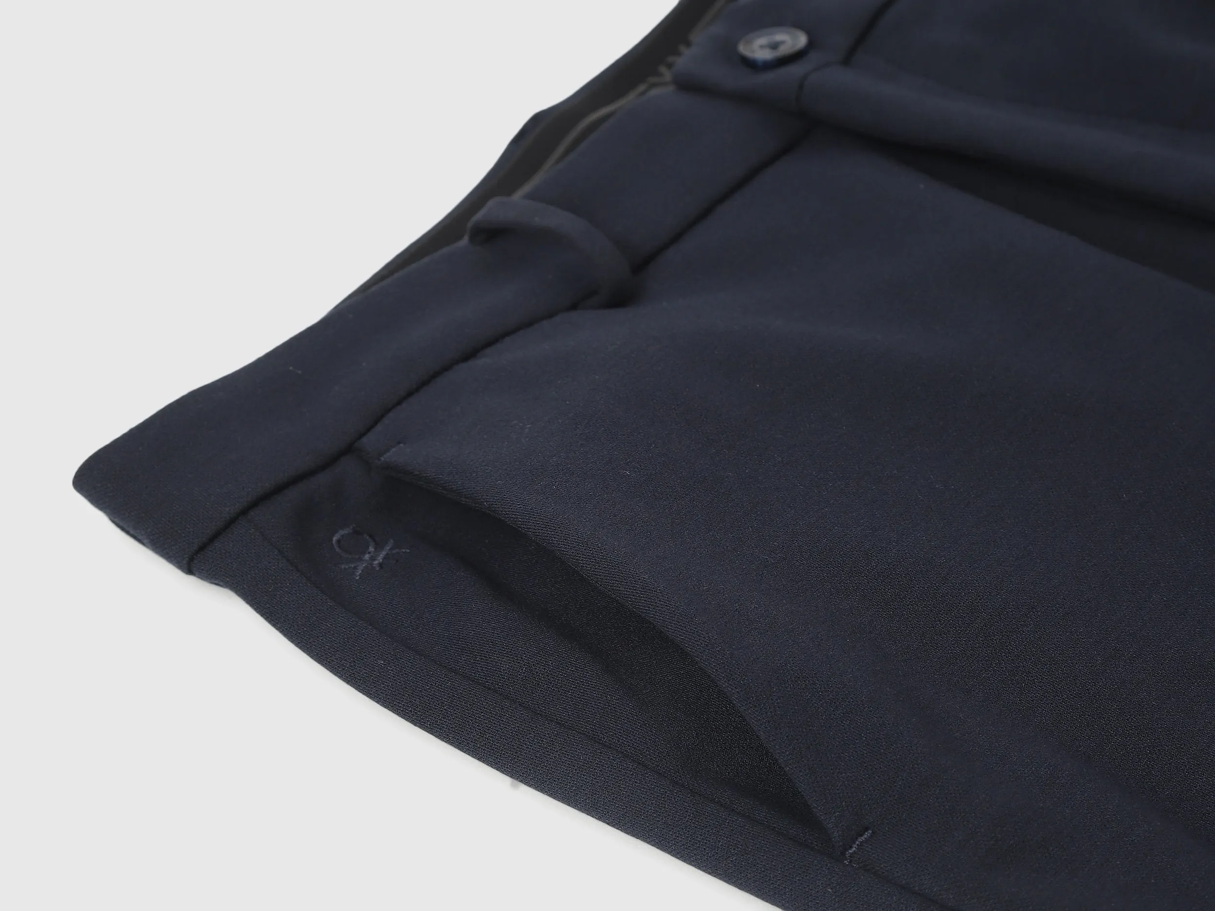 Textured Slim Fit Trousers