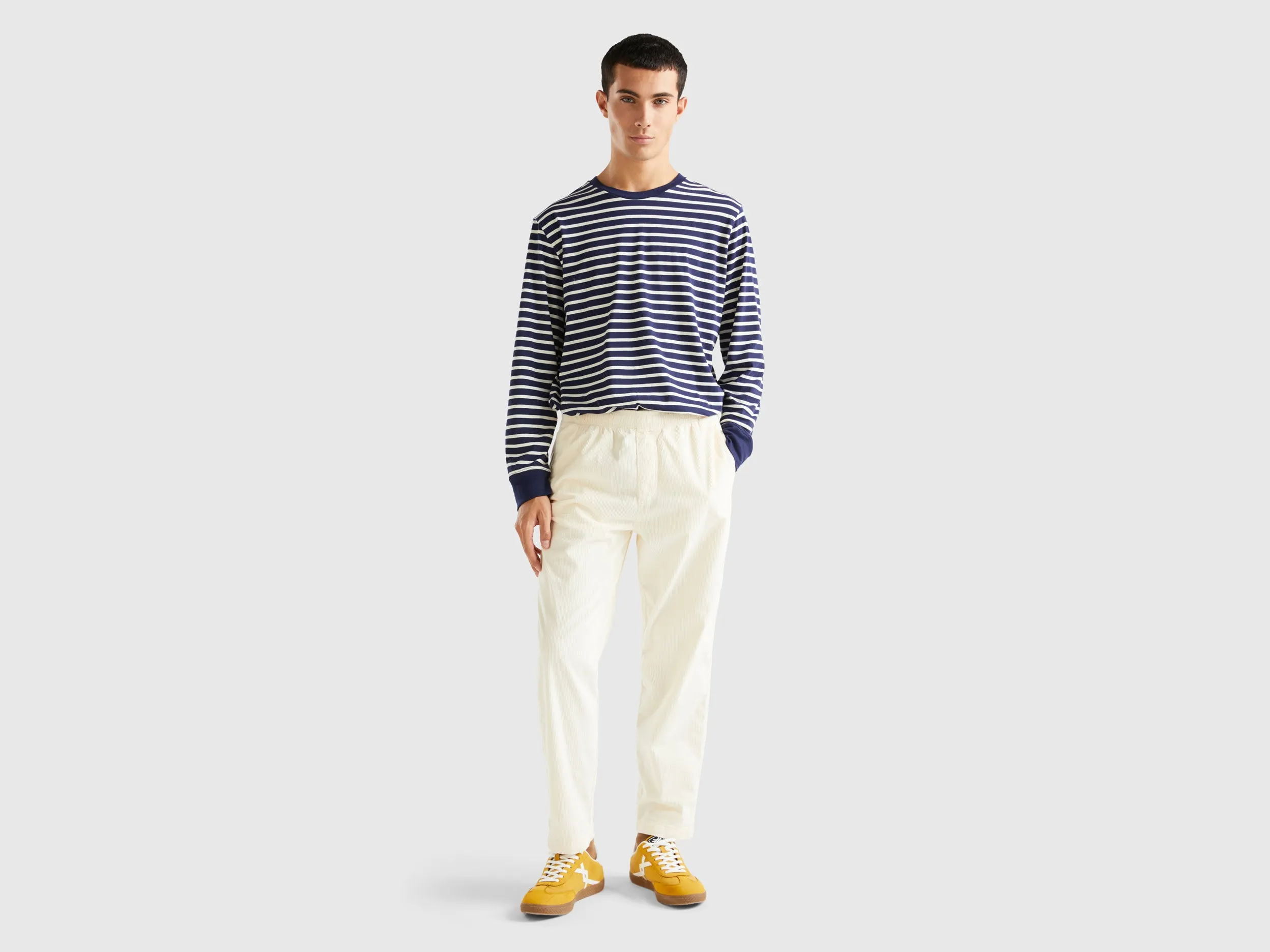 Textured Straight Fit Trousers