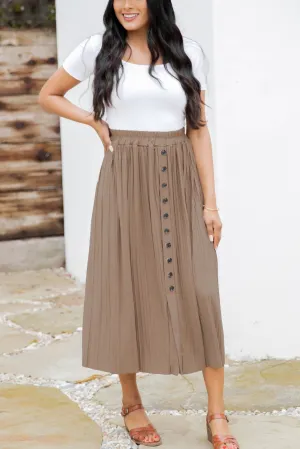 The Reed Pleated Midi Skirt