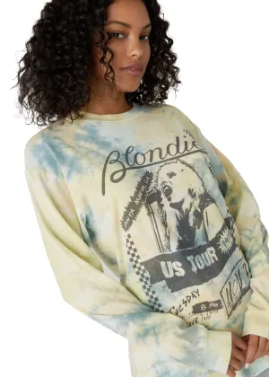 Tie Dye Long Sleeve Blondie Band Shirt by Daydreamer LA
