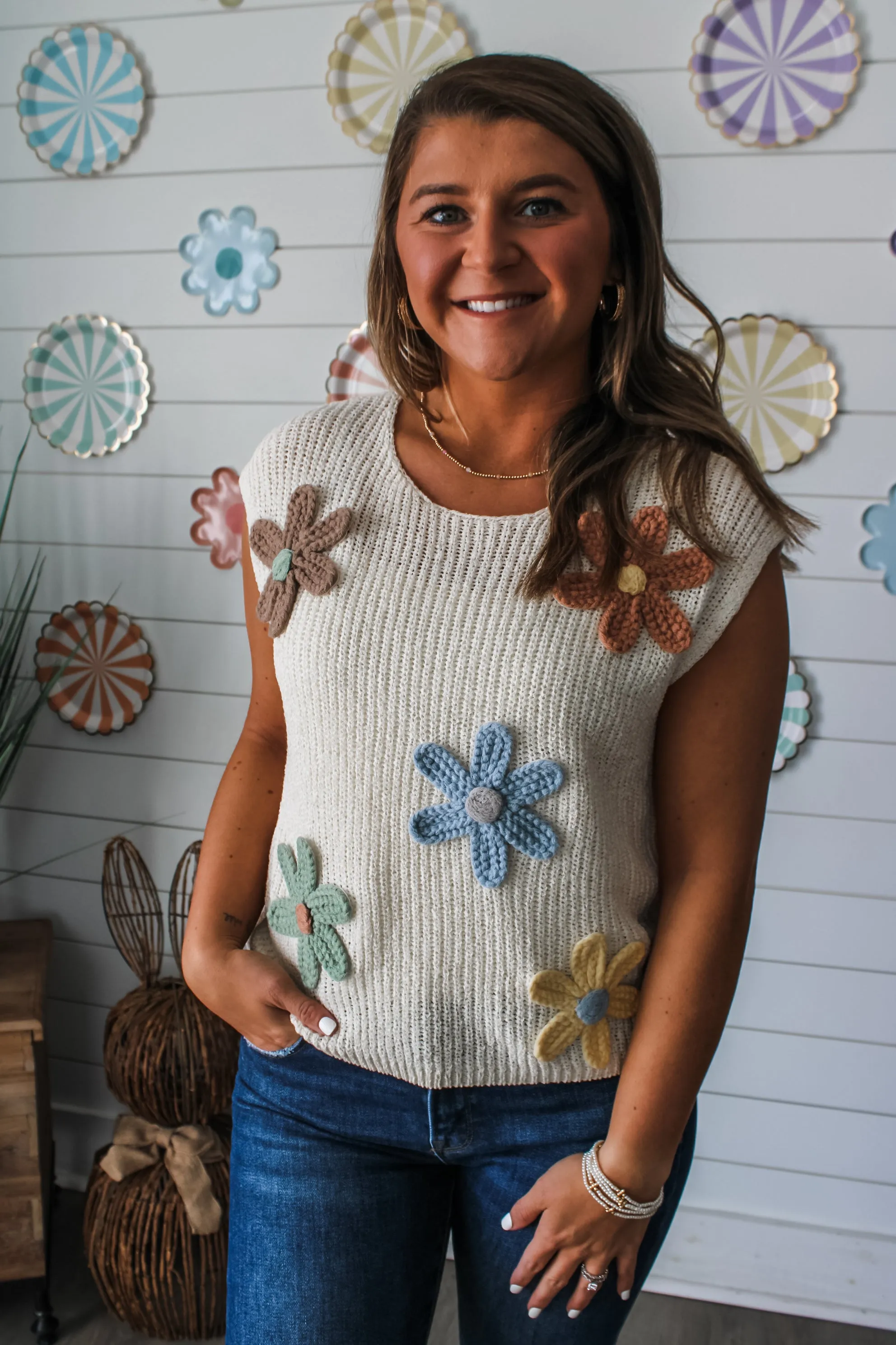 Time To Bloom Crochet Top • Cream