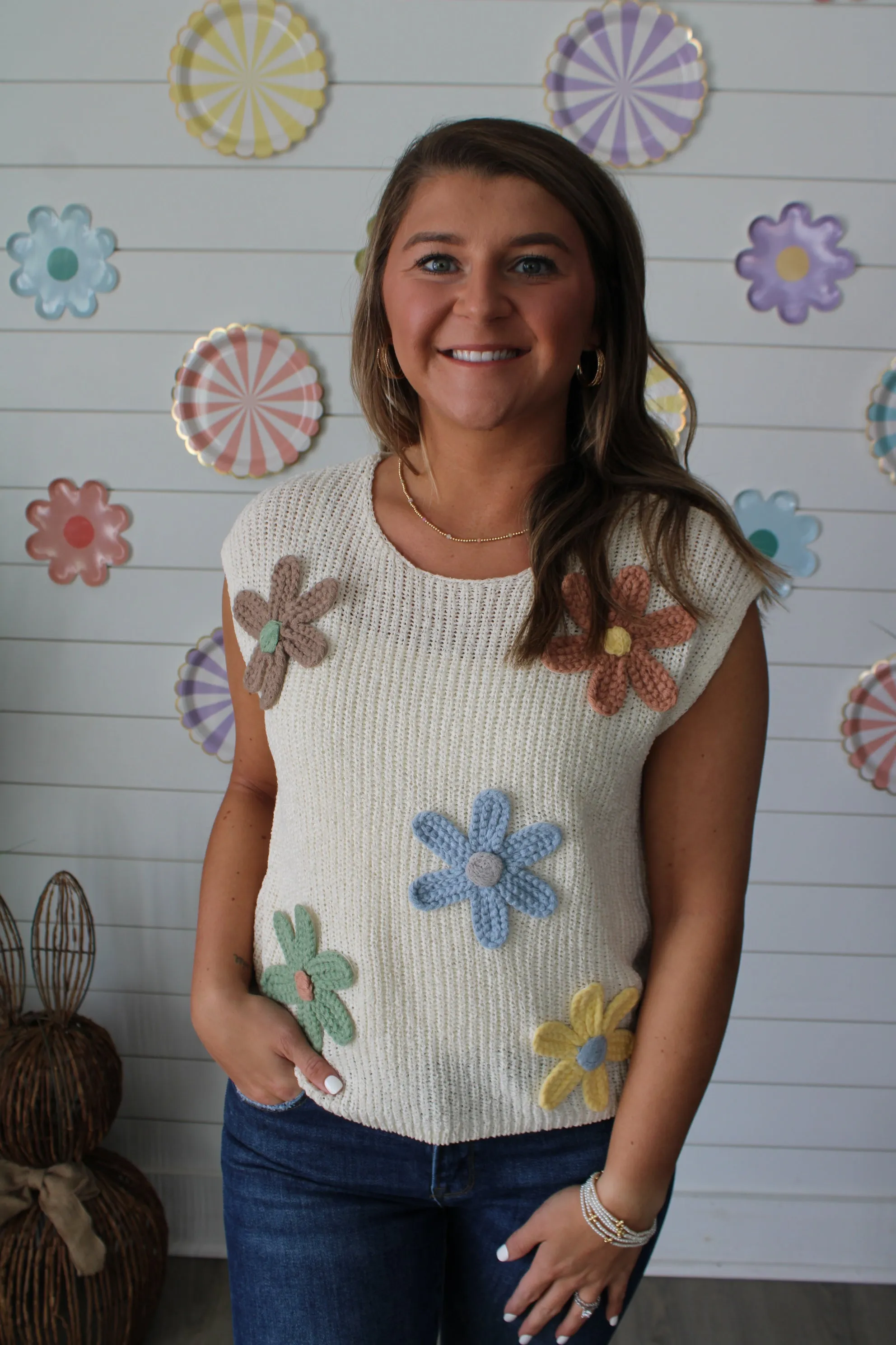 Time To Bloom Crochet Top • Cream