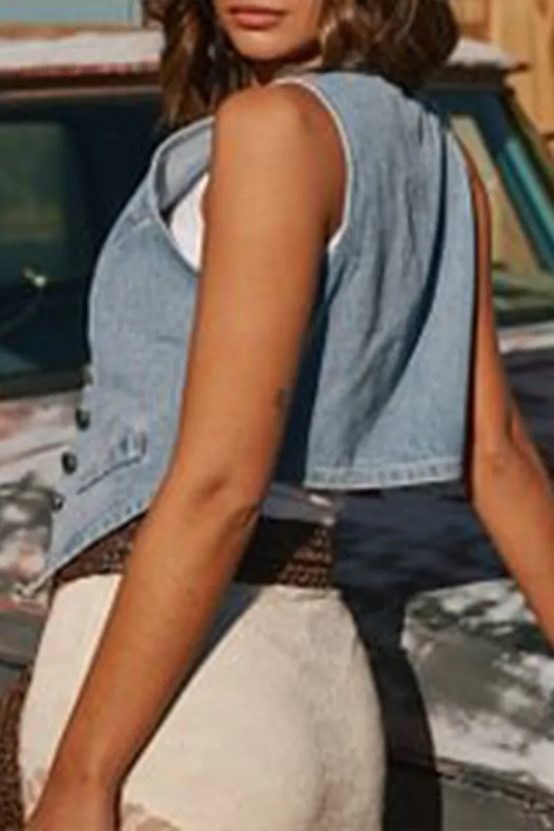 TR3252 Denim Waistcoat