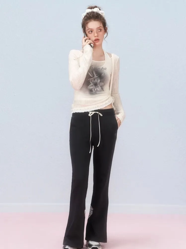 Two Pieces Layered Knit Long Sleeve T-Shirt【s0000006307】