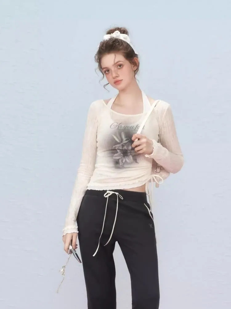 Two Pieces Layered Knit Long Sleeve T-Shirt【s0000006307】