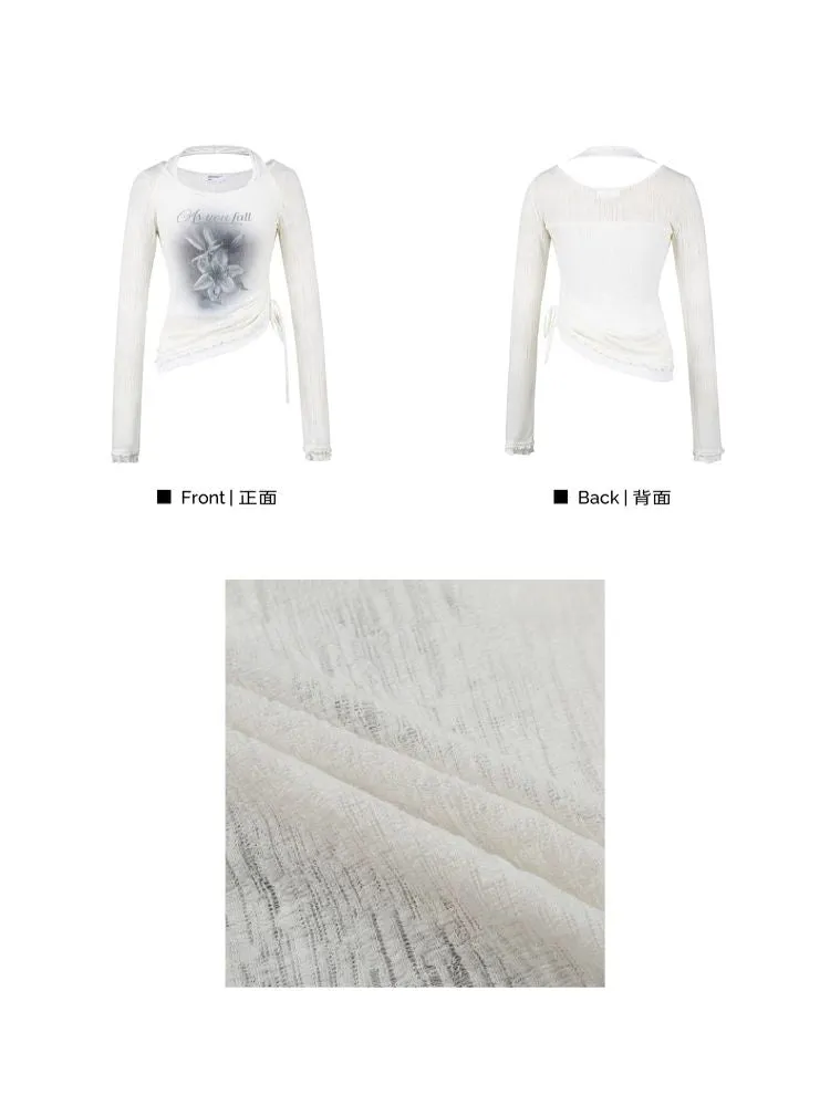 Two Pieces Layered Knit Long Sleeve T-Shirt【s0000006307】