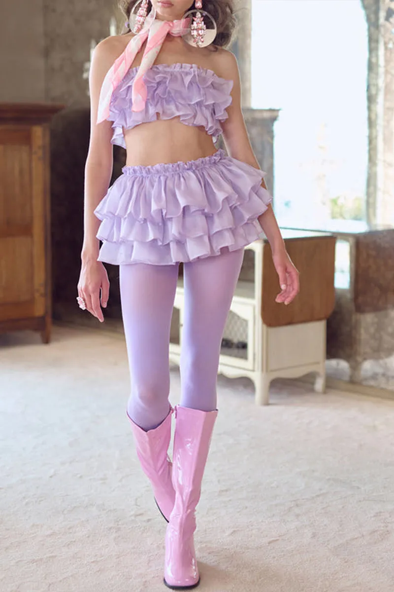 US3189 Ruffle Tube and Skirt Set