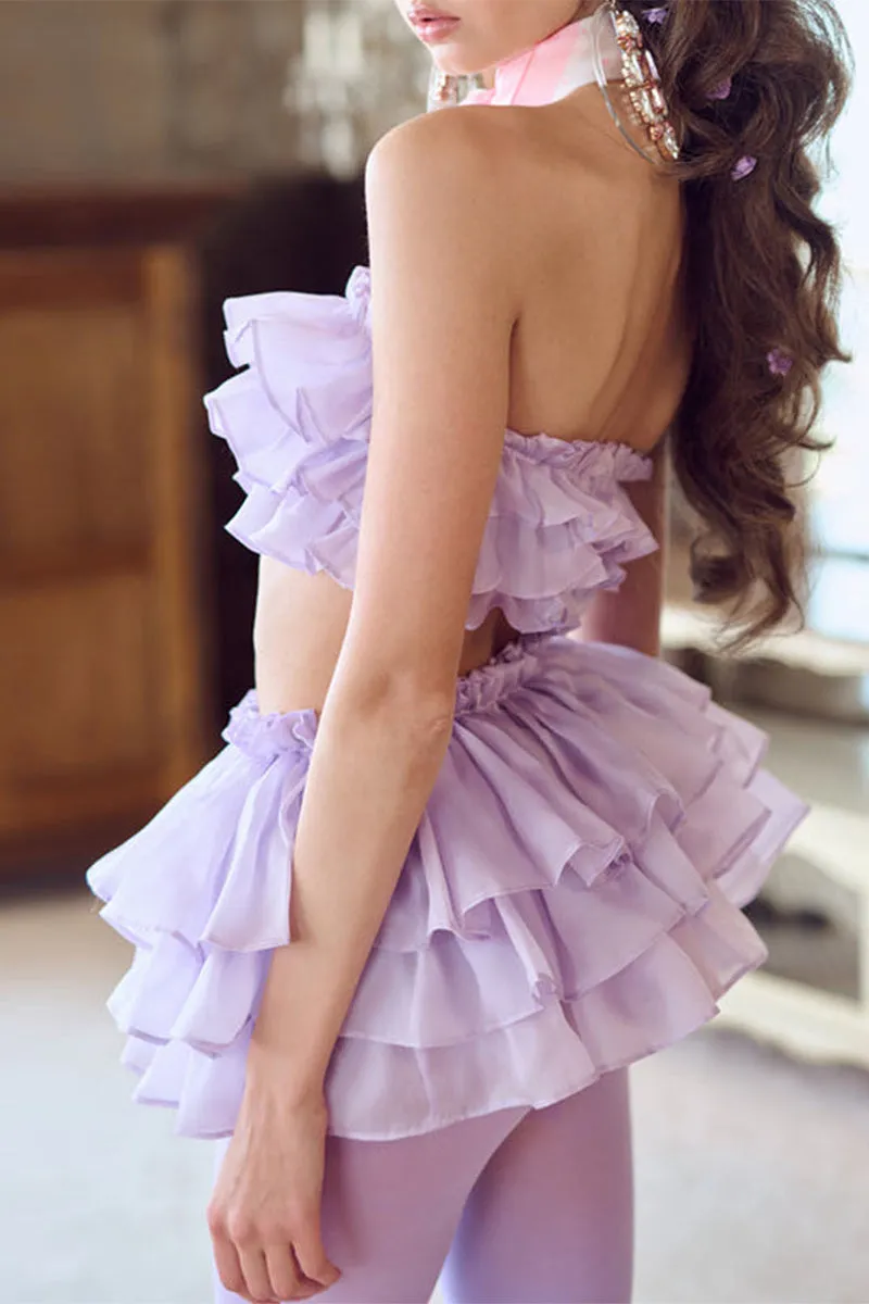US3189 Ruffle Tube and Skirt Set