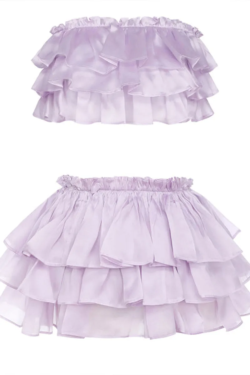 US3189 Ruffle Tube and Skirt Set