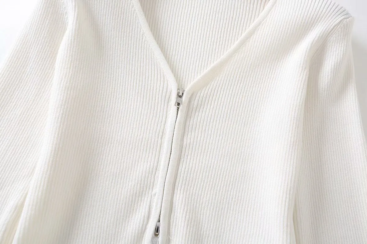V-neck Knit Loungewear Cardigans Pants Two-piece Set