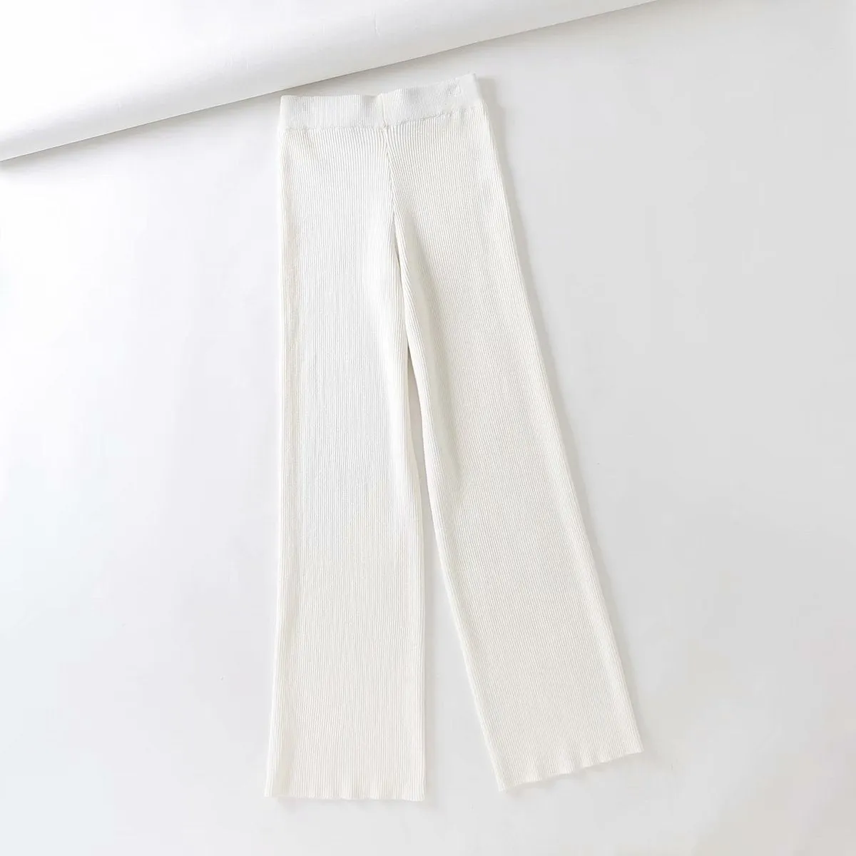 V-neck Knit Loungewear Cardigans Pants Two-piece Set