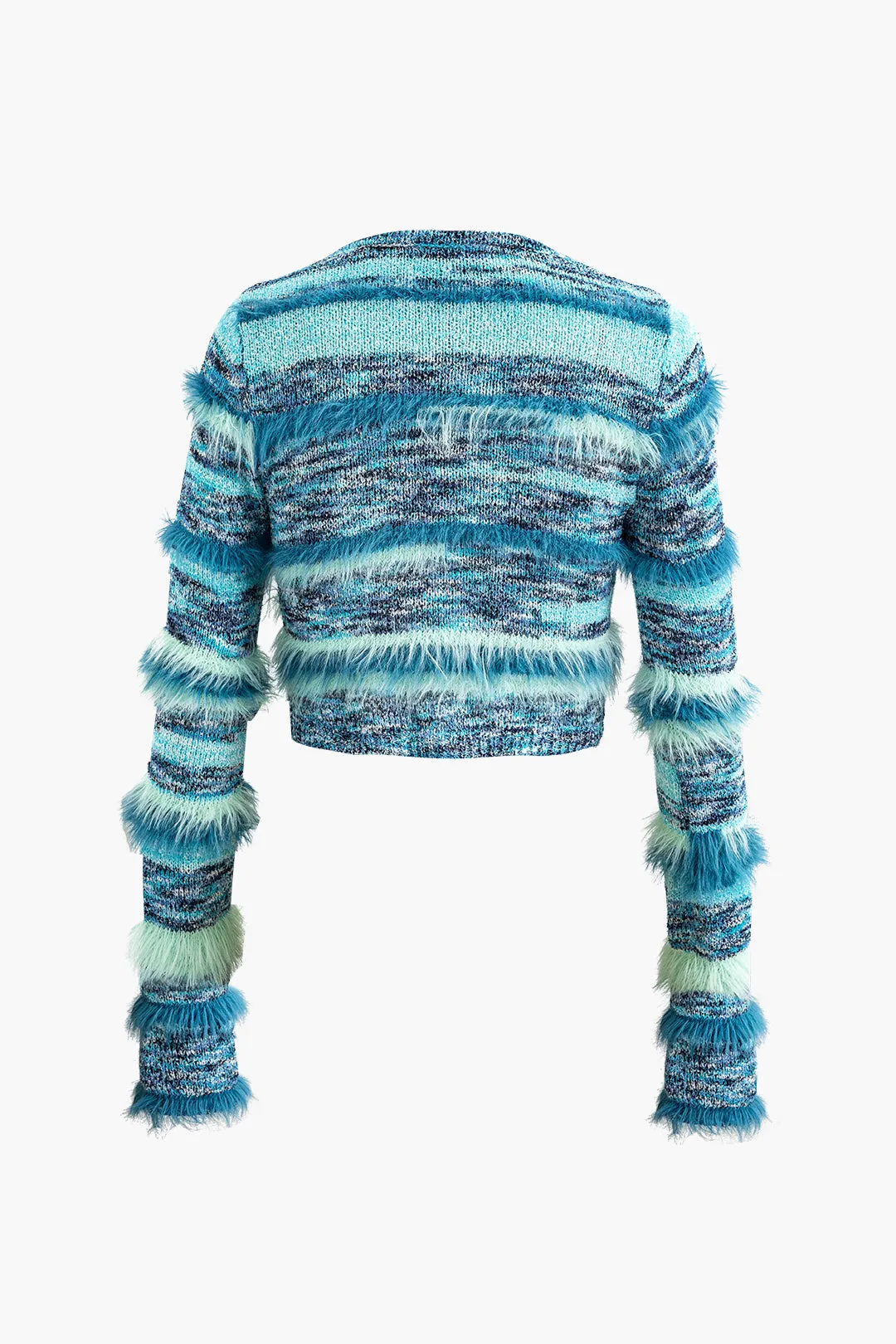 Valerie - Stripe Long Sleeve Elegant Woman's Knit Cardigan