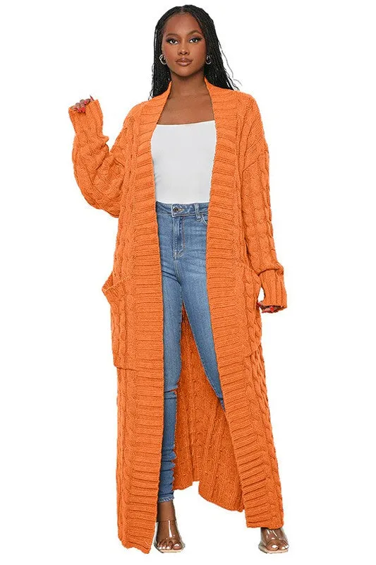 Vibrant Maxi Sweater Cardigan